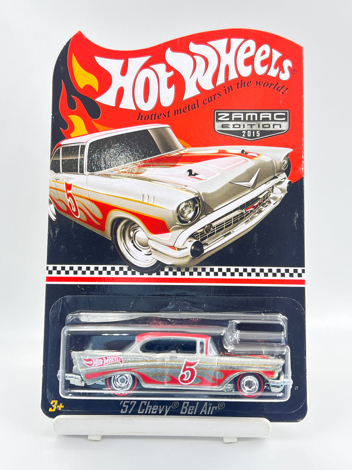HOT WHEELS - ZAMAC - 2015 COLLECTOR EDITION - 57 CHEVY BEL AIR - (FULL METAL / RUBBER WHEELS / HEAVY CASTING) - 2F