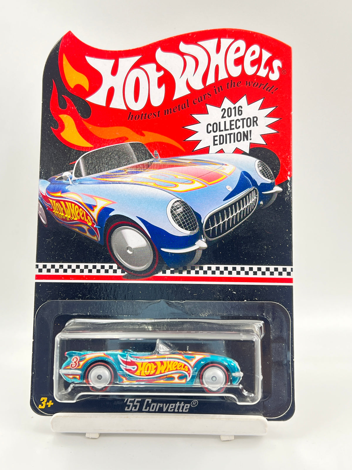 HOT WHEELS - 2016 COLLECTOR EDITION - 55 CORVETTE - (FULL METAL / RUBBER WHEELS / HEAVY CASTING) - 2E