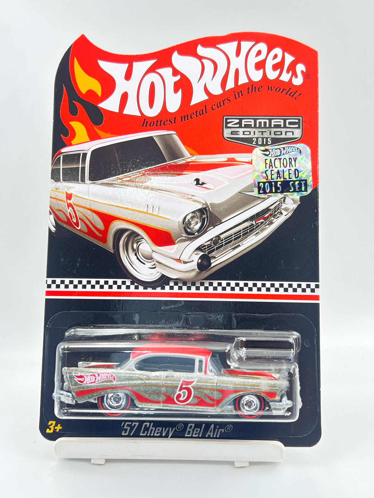 HOT WHEELS - FACTORY SEALED - 2015 COLLECTOR EDITION - 57 CHEVY BEL AIR - (FULL METAL / RUBBER WHEELS / HEAVY CASTING) - 2E