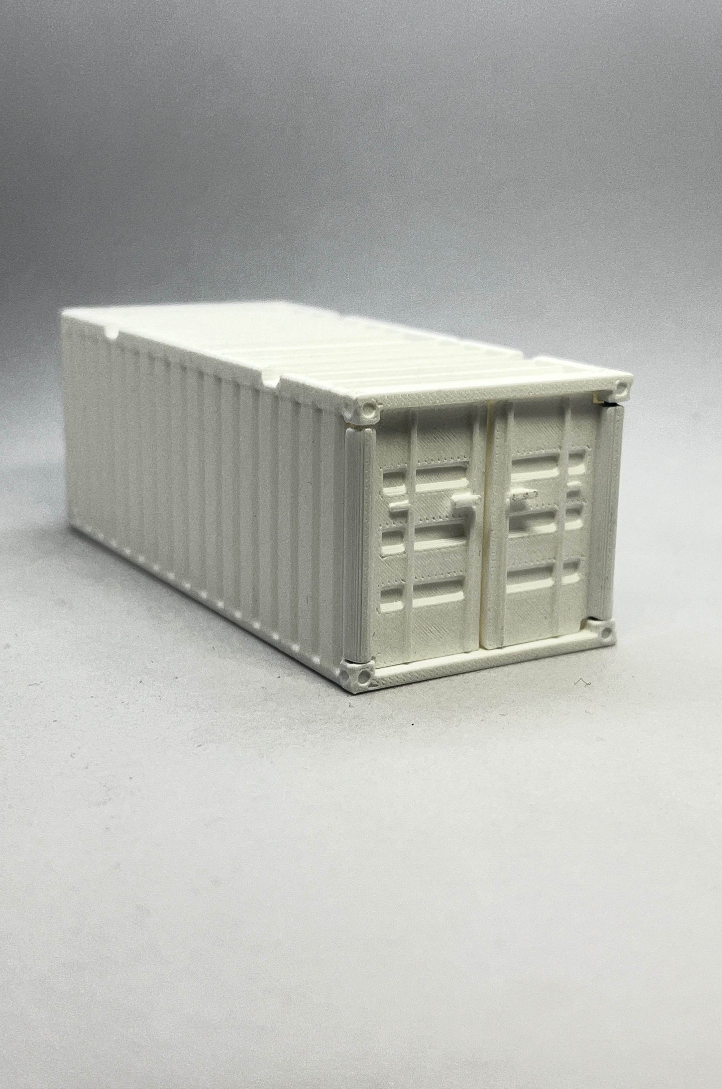 3D PRINTED CONTAINERS FOR 1:64 CARS - WHITE - LONG SIZE - Its Fun