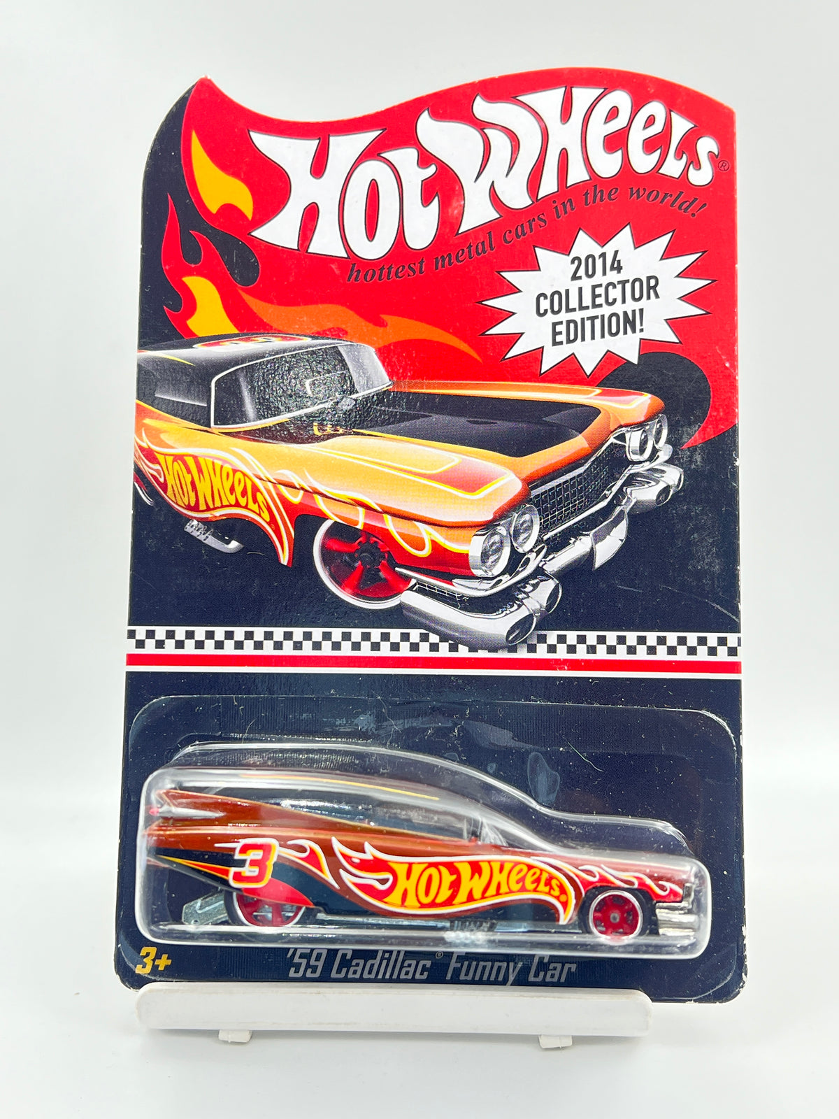 HOT WHEELS - 2014 COLLECTOR EDITION - 59 CADILLAC FUNNY CAR - (FULL METAL / RUBBER WHEELS / HEAVY CASTING) - 2E