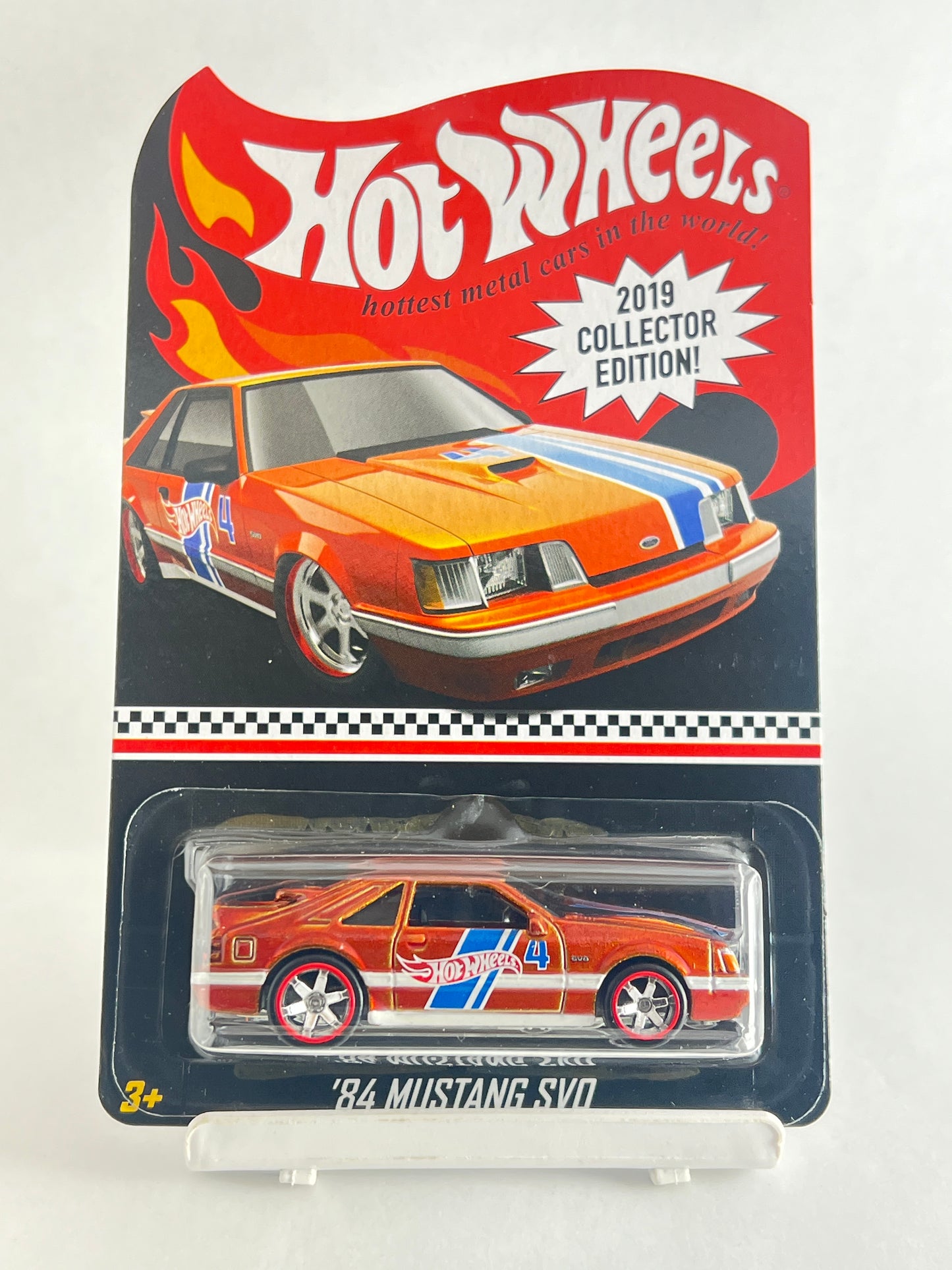 2019 COLLECTOR EDITION - 84 MUSTANG SVO -WITH PROTECTOR - Its Fun- Hot wheels - matchbox - diecast