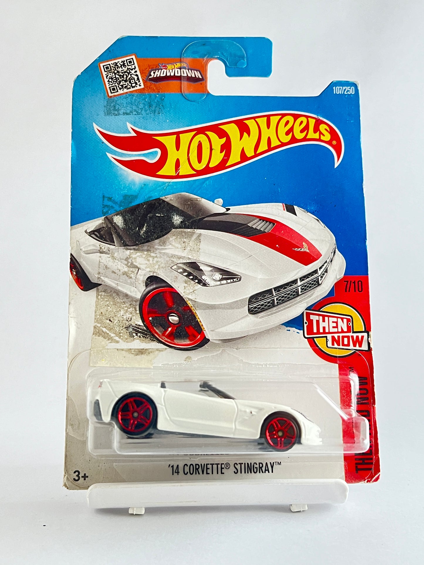 14 CORVETTE STINGRAY - STICKER GLUE MARKS IN CARD - 1B - Its Fun- Hot wheels - matchbox - diecast