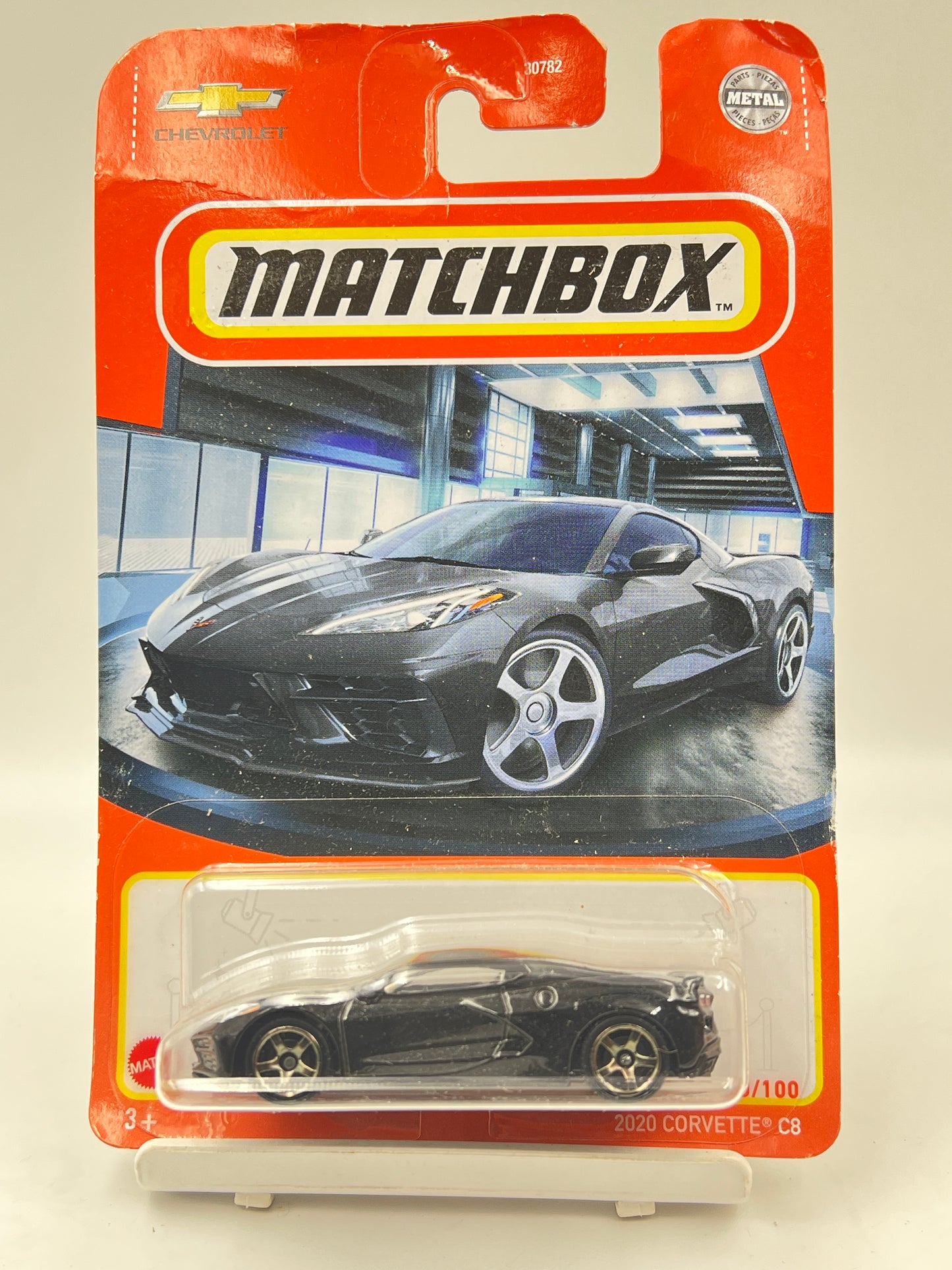 CREASED - MATCHBOX - 2020 CORVETTE C8 - BLACK - 4E