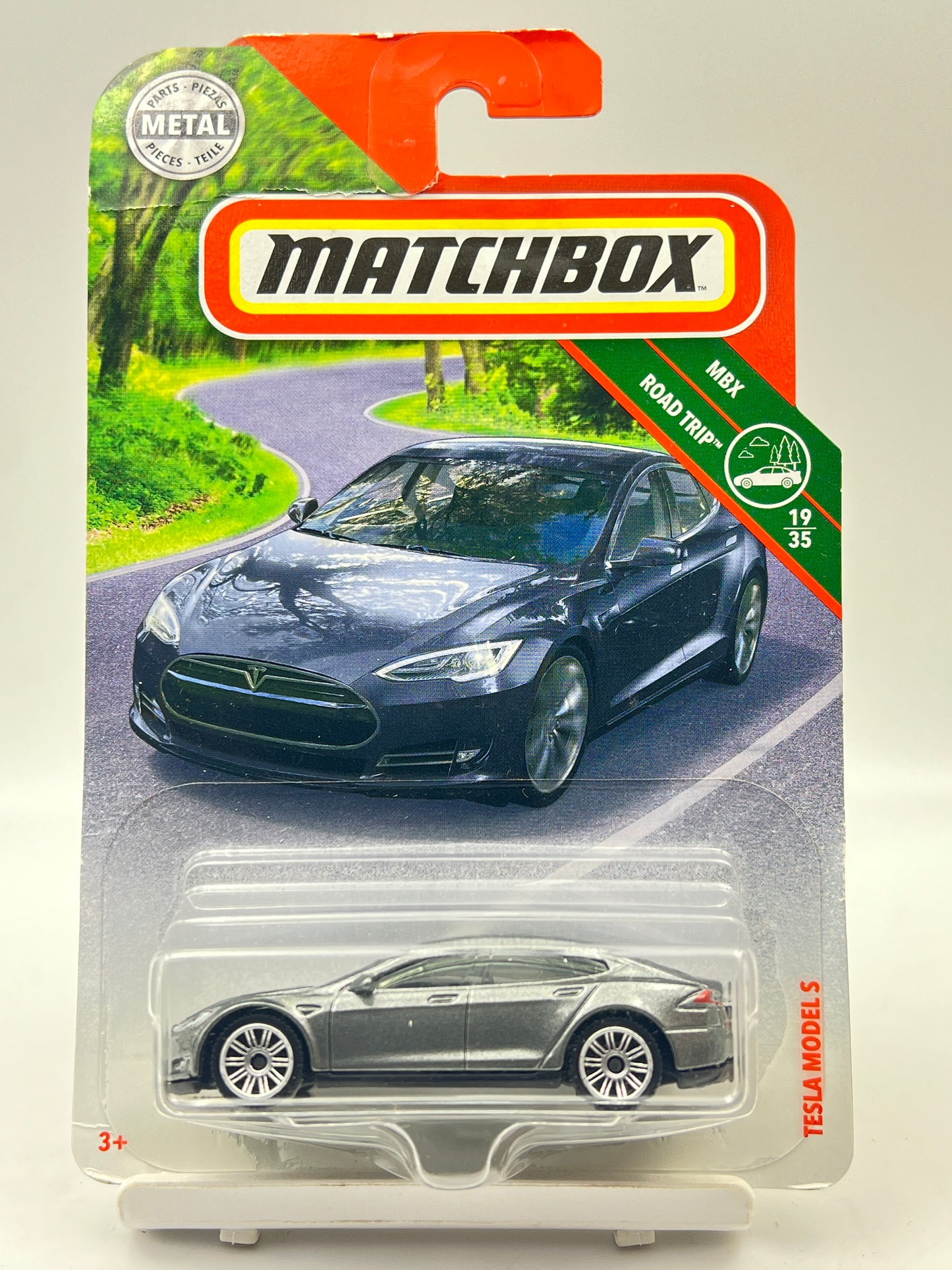 CREASED - MATCHBOX - TESLA MODEL S - ZX3