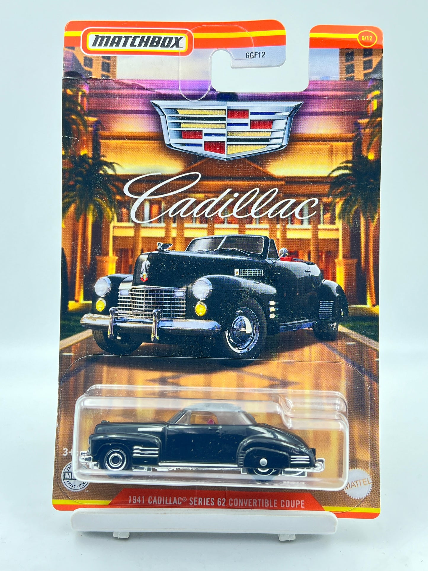 CREASED - MATCHBOX - 1941 CADILLAC SERIES 62 CONVERTIBLE COUPE - 4E