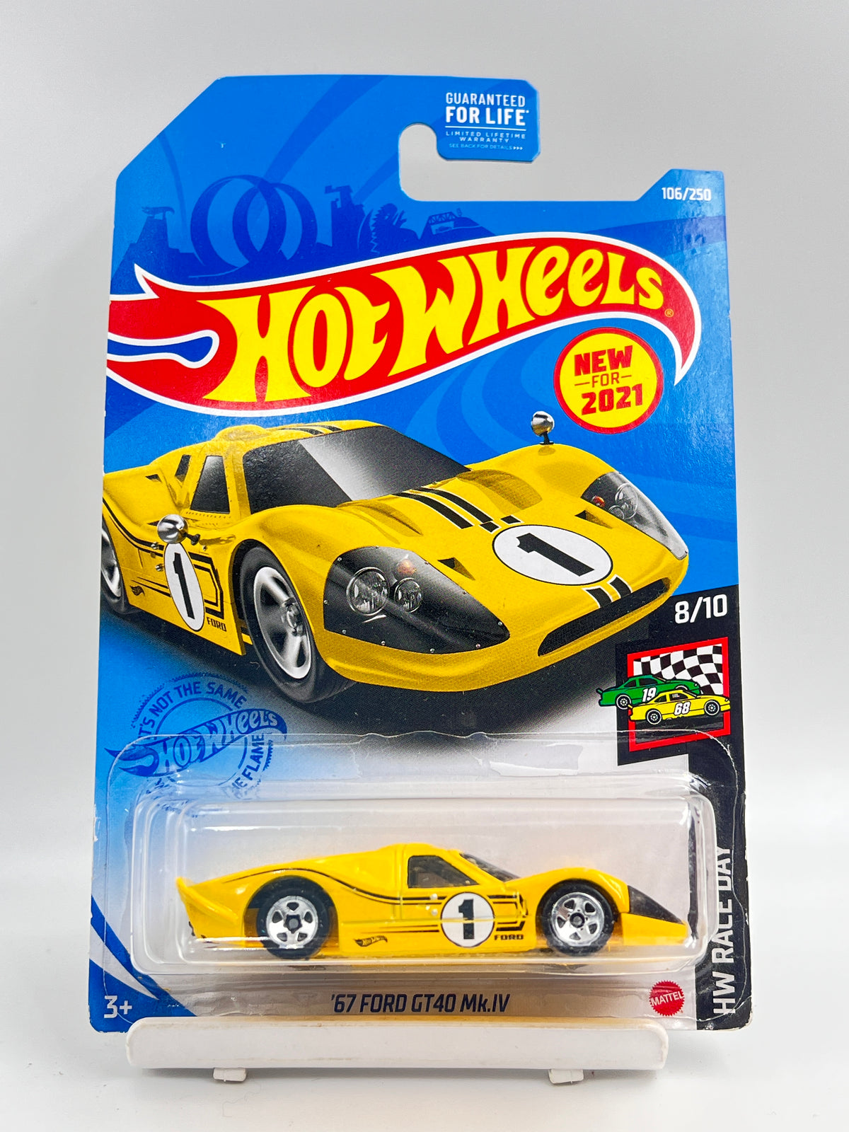 IMPORTED - HOT WHEELS - 67 FORD GT40 MK IV - YELLOW - 1A