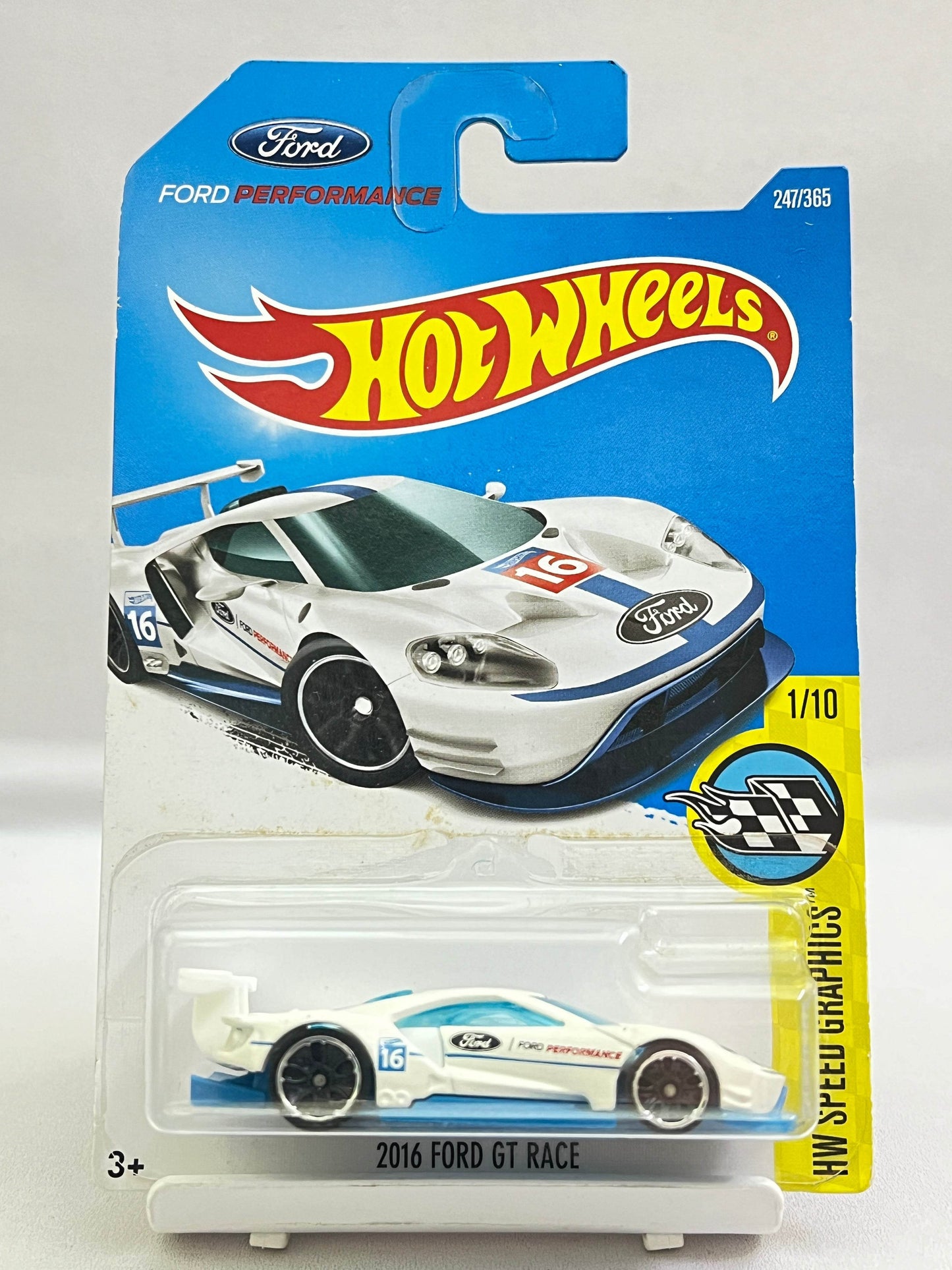 HOT WHEELS - 2016 FORD GT RACE - WHITE - 3B - Its Fun