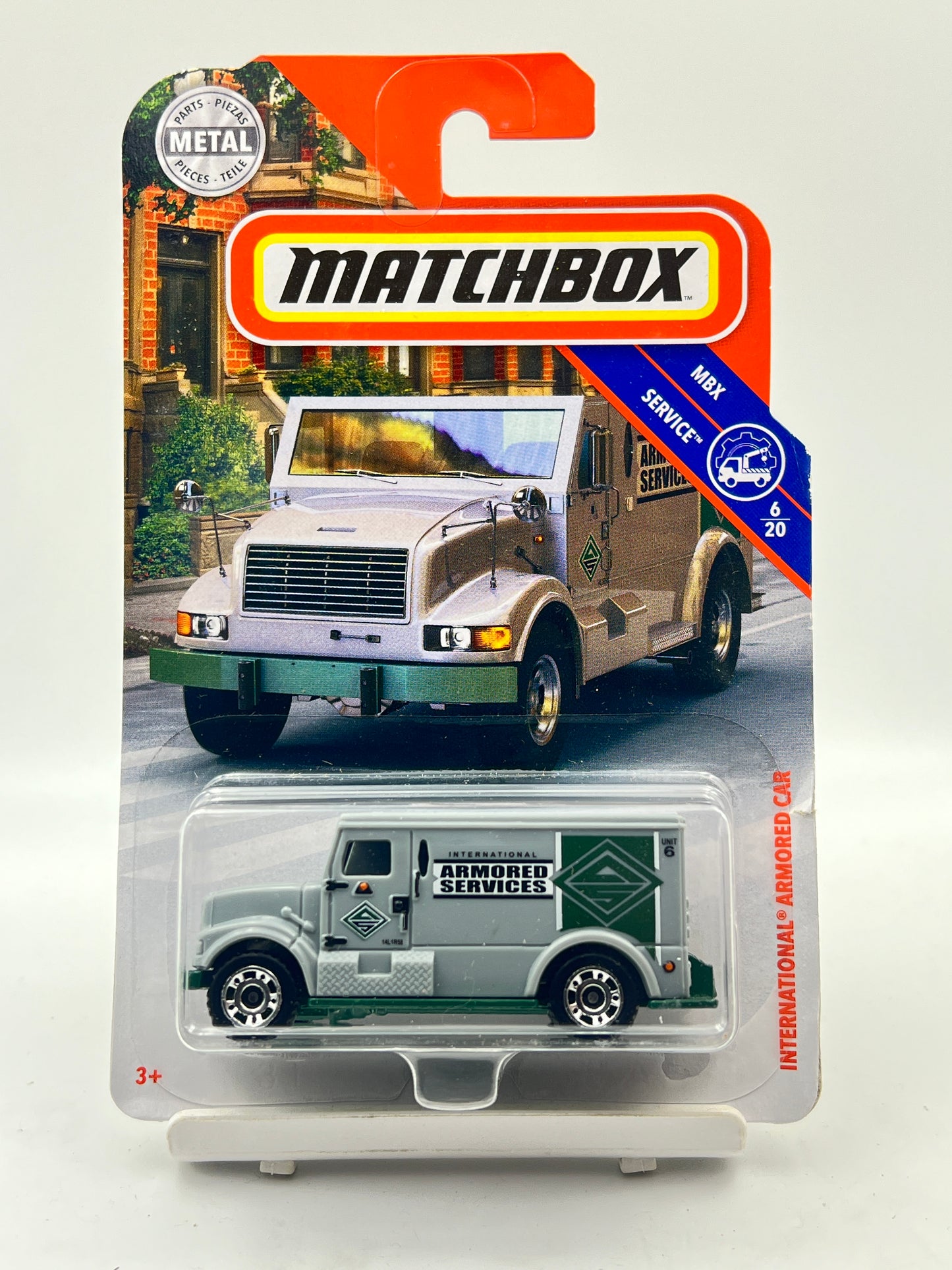 MILD CARD DAMAGE - MATCHBOX - INTERNATIONAL ARMORED CAR - ZX3