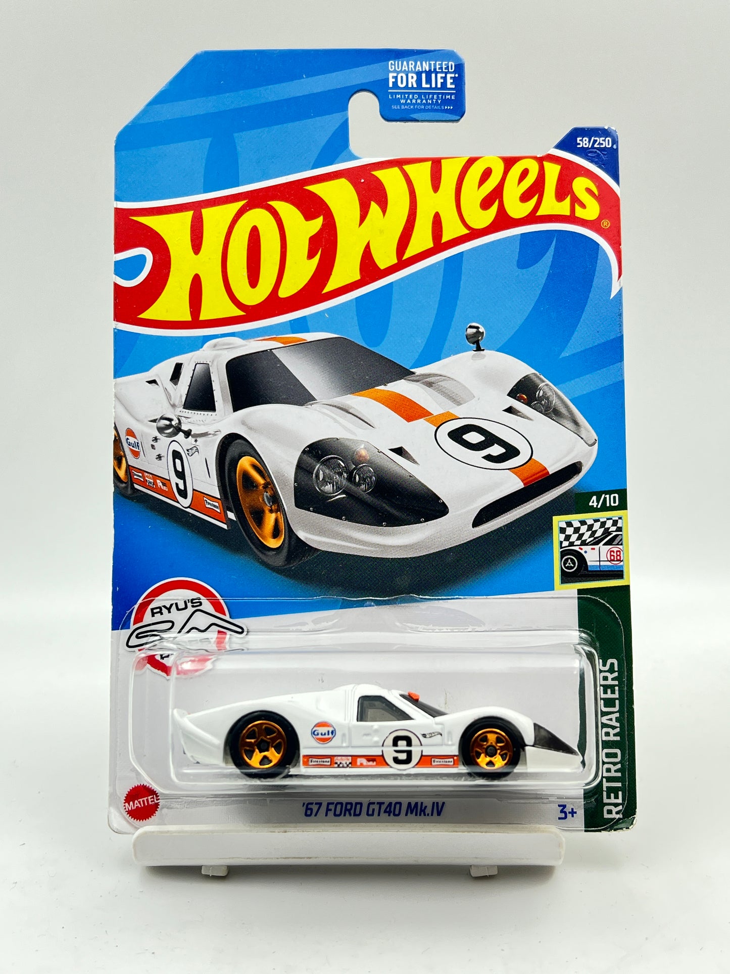 HOT WHEELS - 67 FORD GT40 MK IV - GULF WHITE - 2C