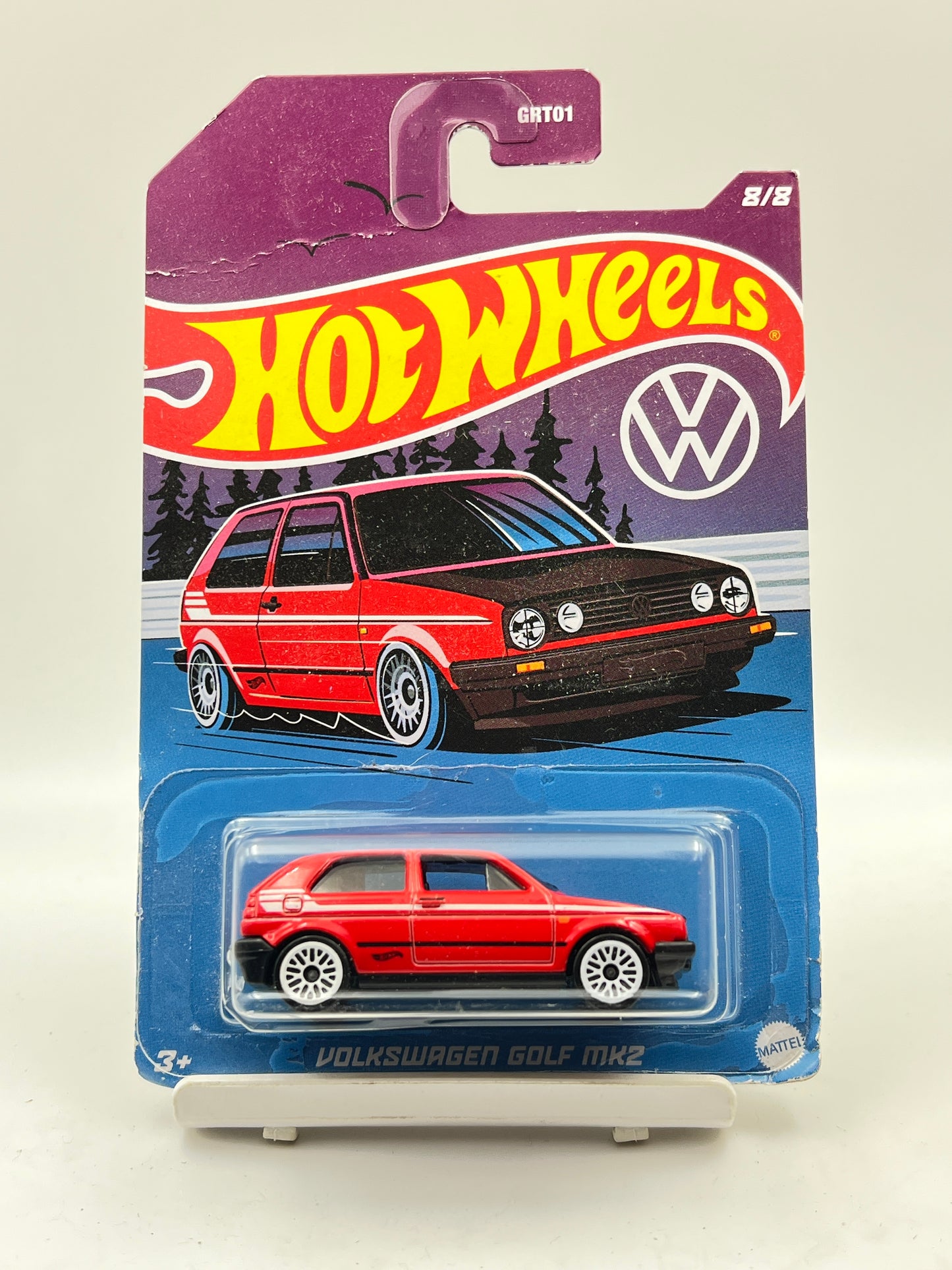 CARD/BLISTER DAMAGE - HOT WHEELS - VOLKSWAGEN GOLF MK2 - RED - 2G
