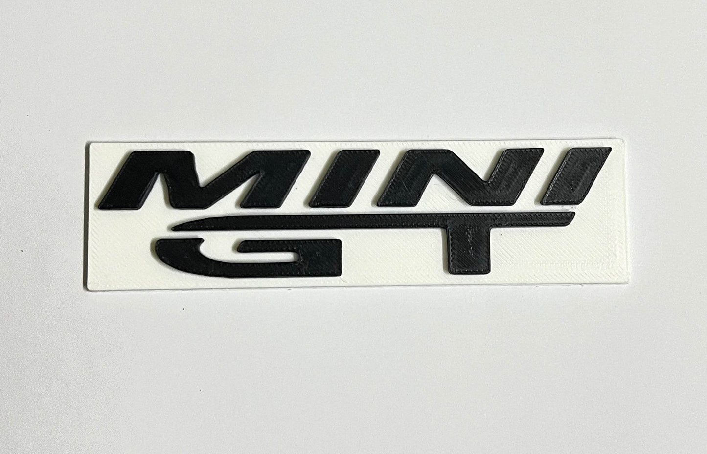 3D PRINTED - MINI GT - LOGO - 11 CM X 3 CM SIZE - Its Fun
