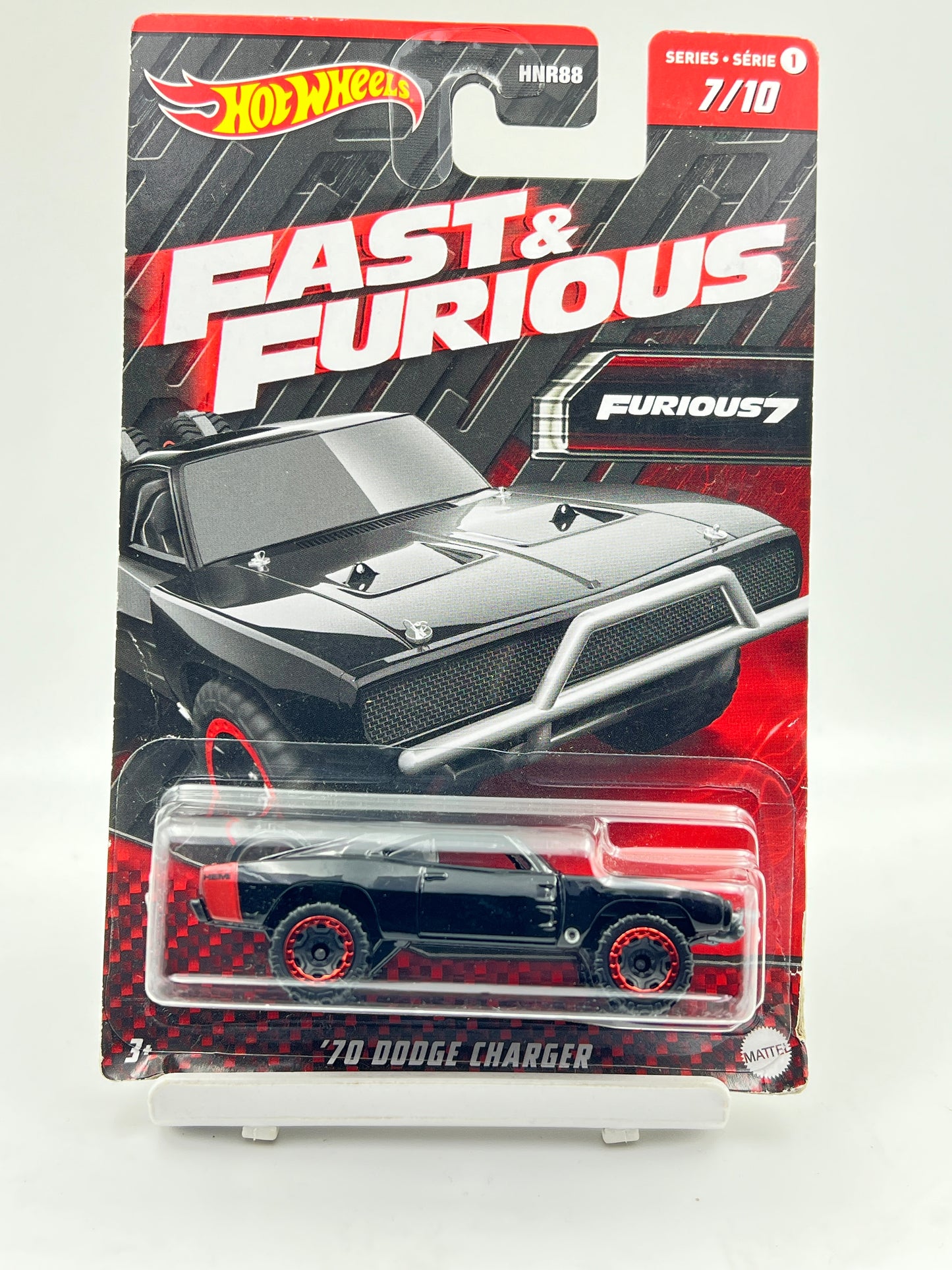 CARD DAMAGE - HOT WHEELS - FAST AND FURIOUS - 70 DODGE CHARGER - 3H