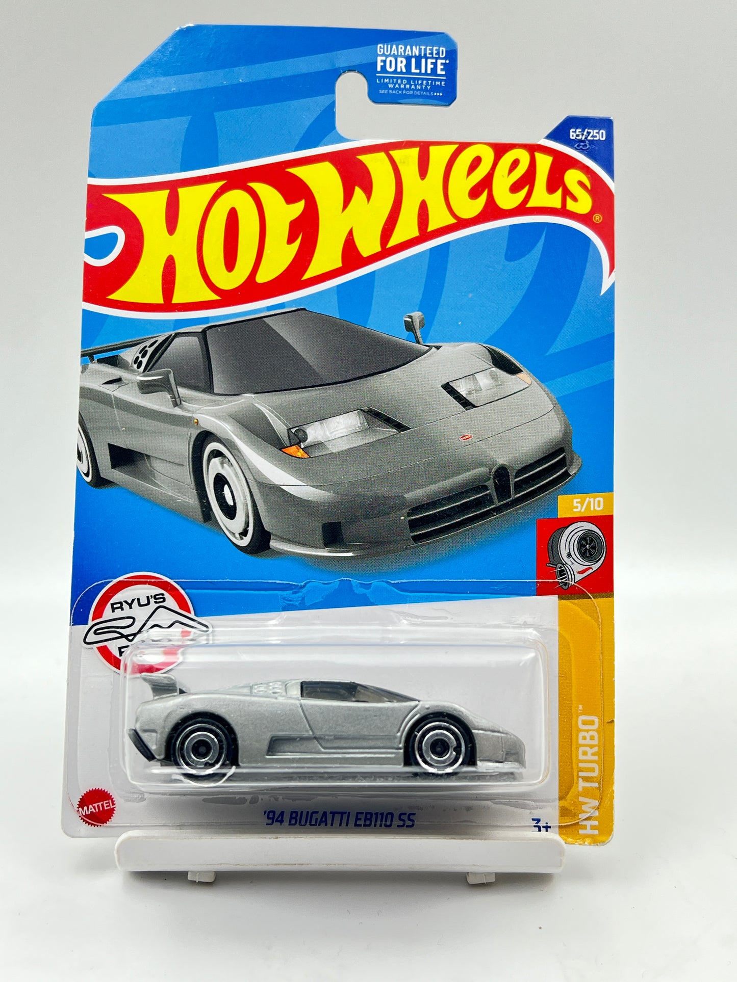 MILD BLISTER CRACK - HOT WHEELS - 94 BUGATTI EB110 SS -GREY - 3G