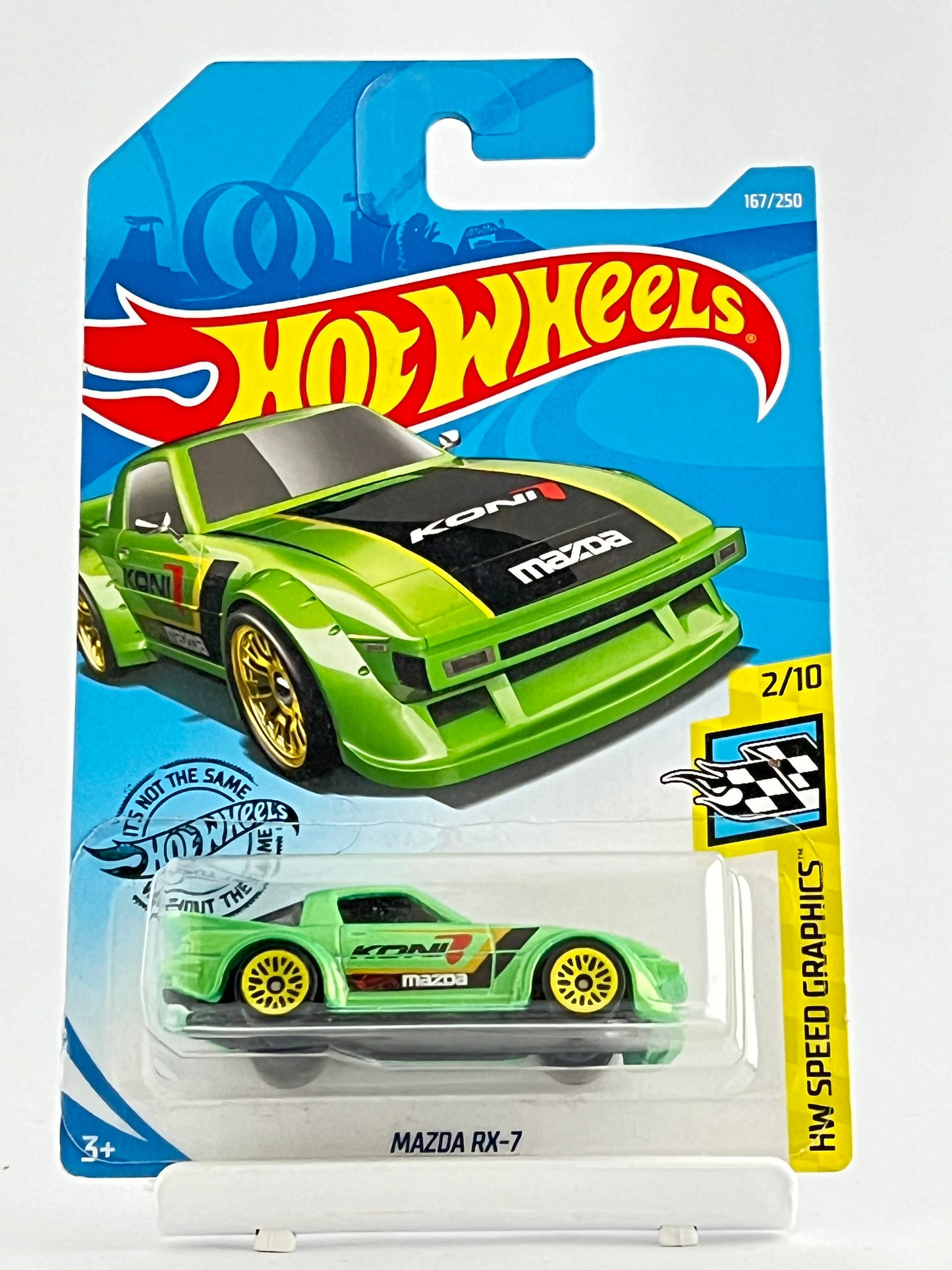 MAZDA RX-7 SHINY GREEN - Its Fun- Hot wheels - matchbox - diecast