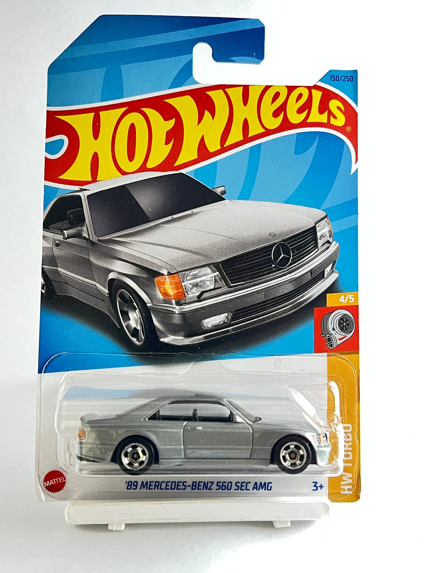 89 MERCEDES BENZ 560 SEC AMG - SILVER - 2A - Its Fun- Hot wheels - matchbox - diecast