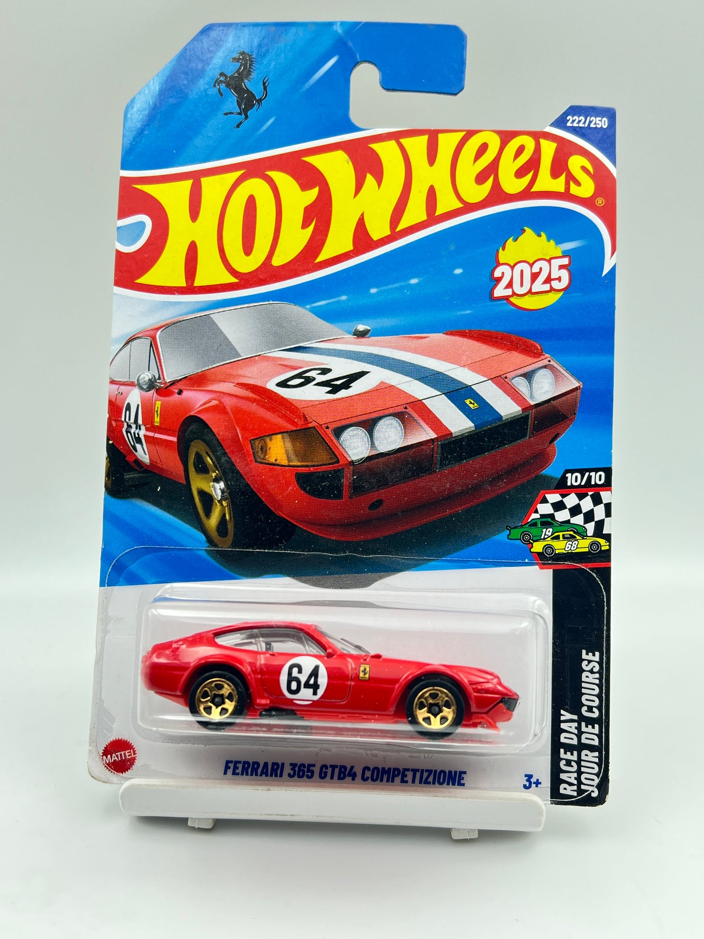 CREASED - HOT WHEELS - FERRARI 365 GTB4 COMPETIZIONE - RED - 4E