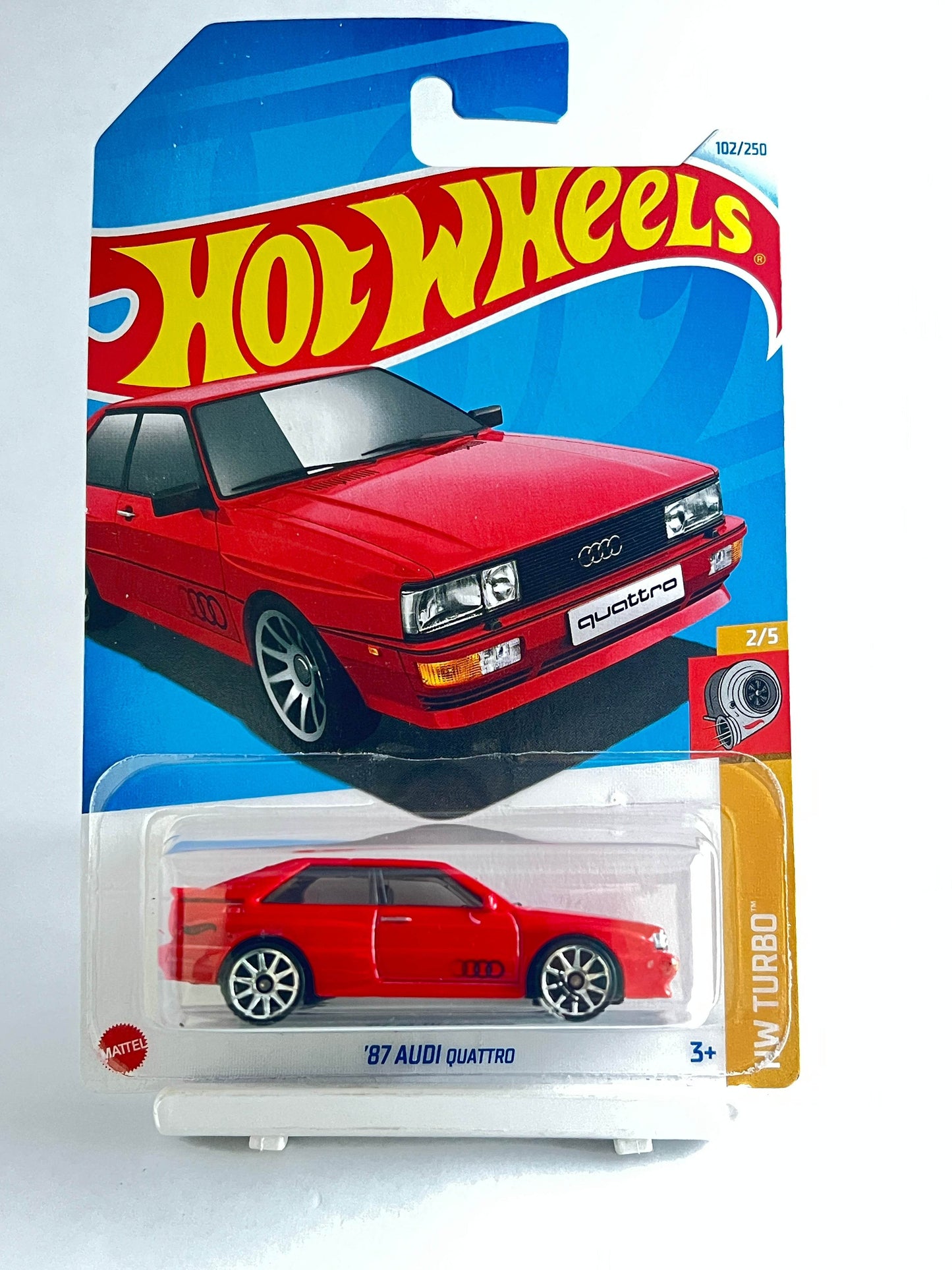 CREASED IMPORTED - HOT WHEELS - 87 AUDI QUATTRO - RED - 1D - Its Fun