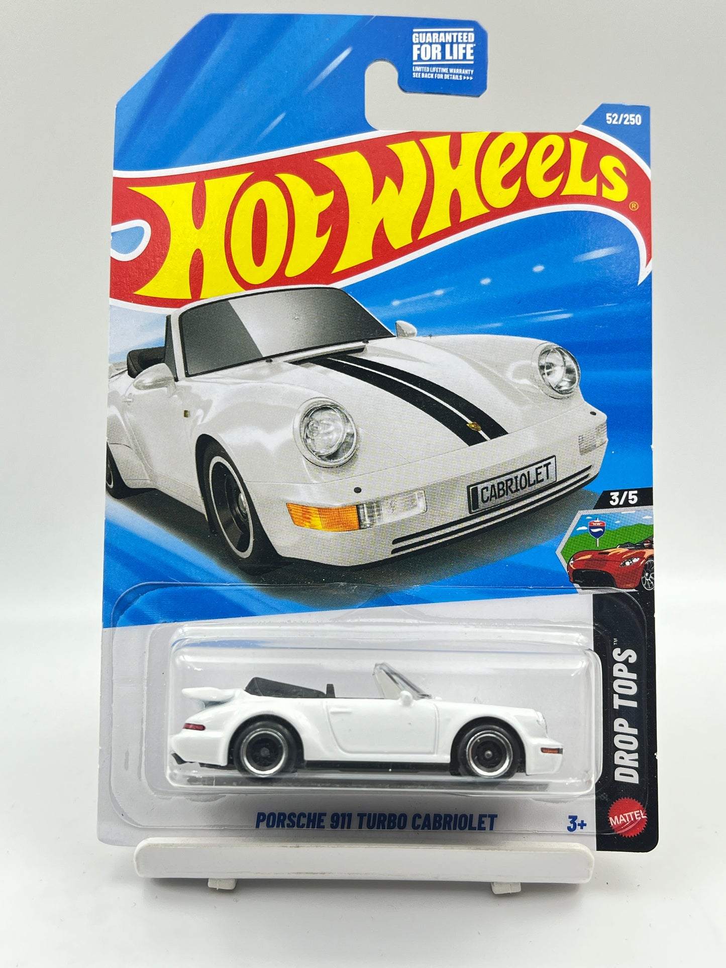 IMPORTED - HOT WHEELS - PORSCHE 911 TURBO CABRIOLET - WHITE - B2