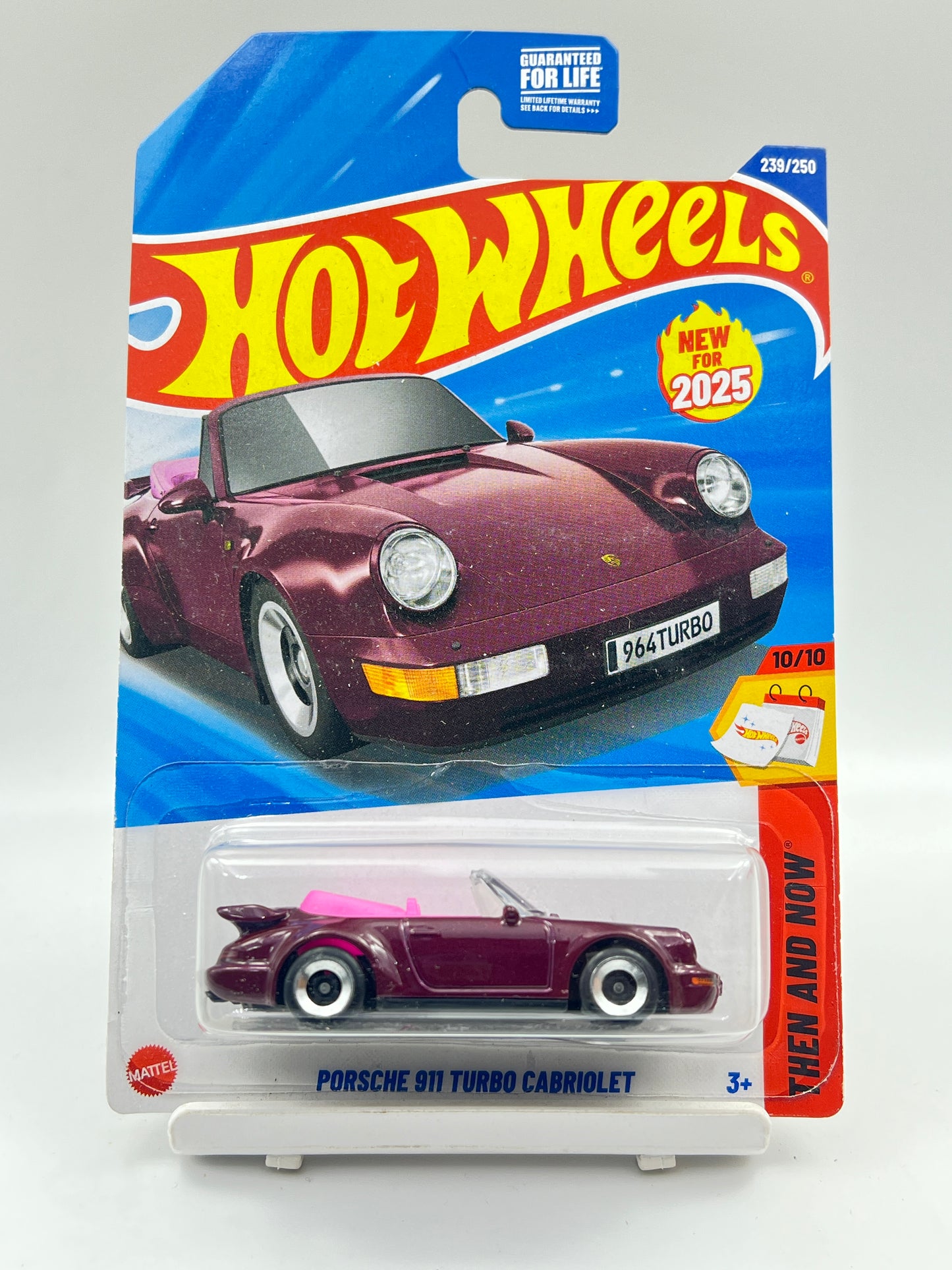 IMPORTED - HOT WHEELS - PORSCHE 911 TURBO CABRIOLET - MAROON - B1