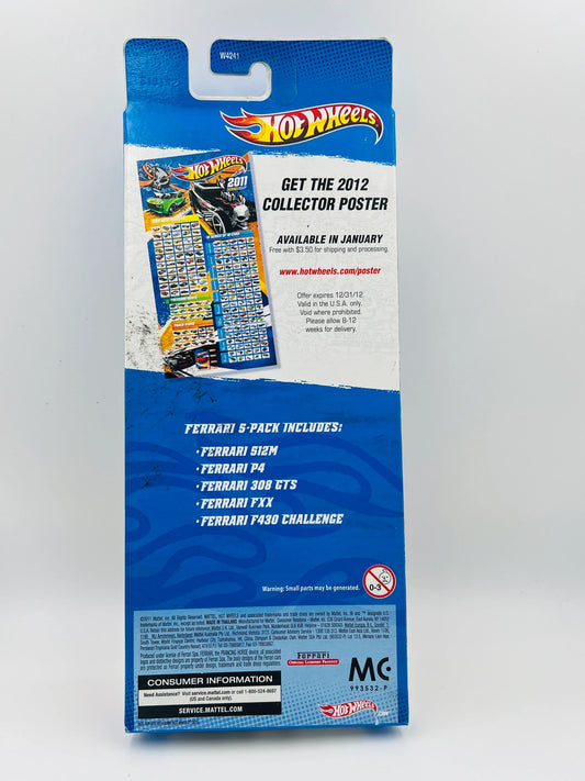 VERY RARE - HOT WHEELS - FERRARI 5 PACK - 2011 MODEL - Its Fun