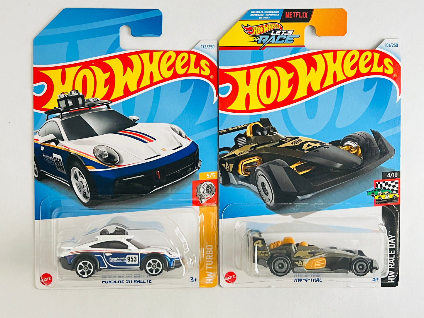 PORSCHE 911 RALLYE + HW-4-TRAC - 2B - Its Fun- Hot wheels - matchbox - diecast