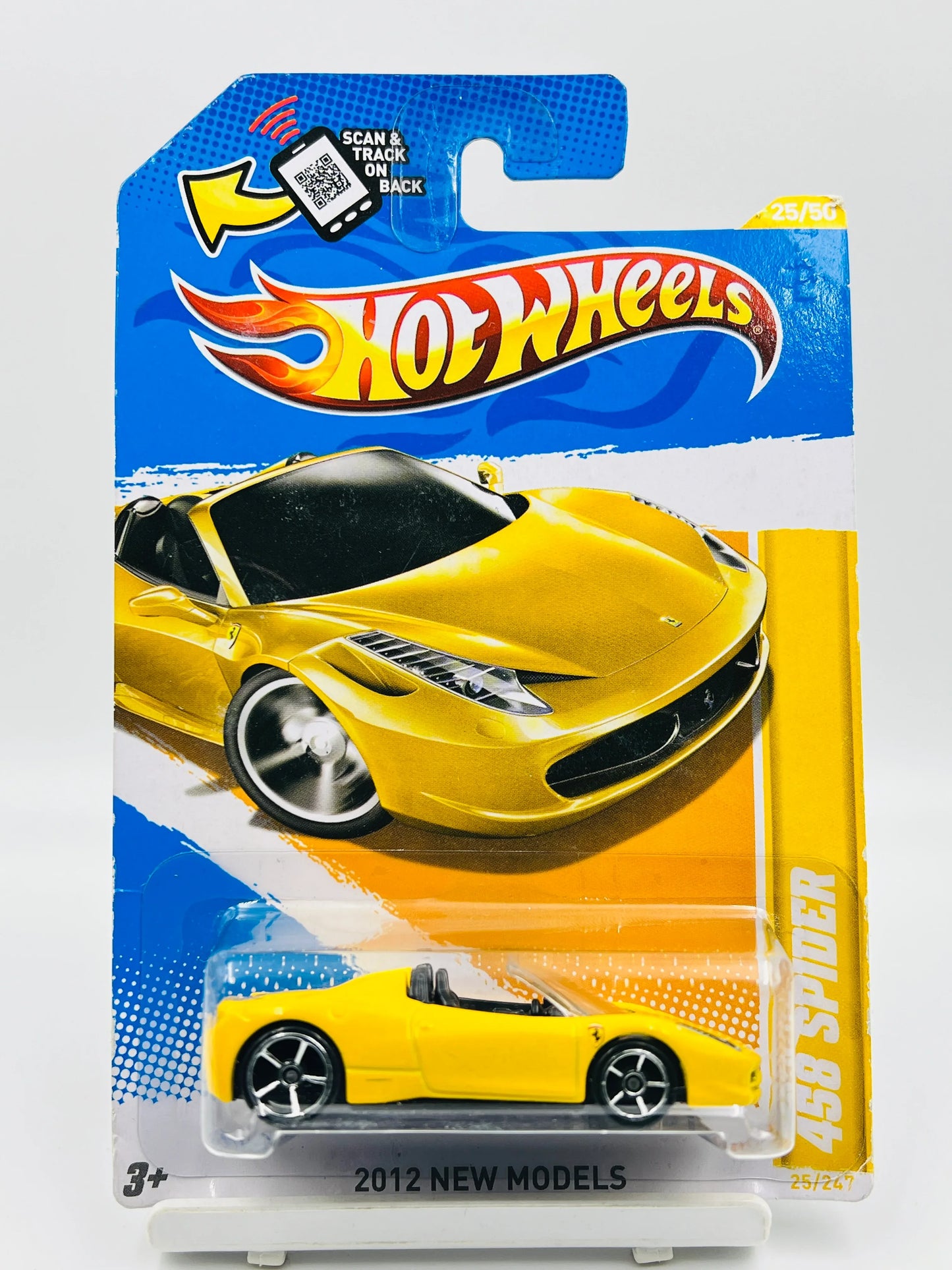 HOT WHEELS - FERRARI 458 SPIDER - YELLOW - 2A - Its Fun