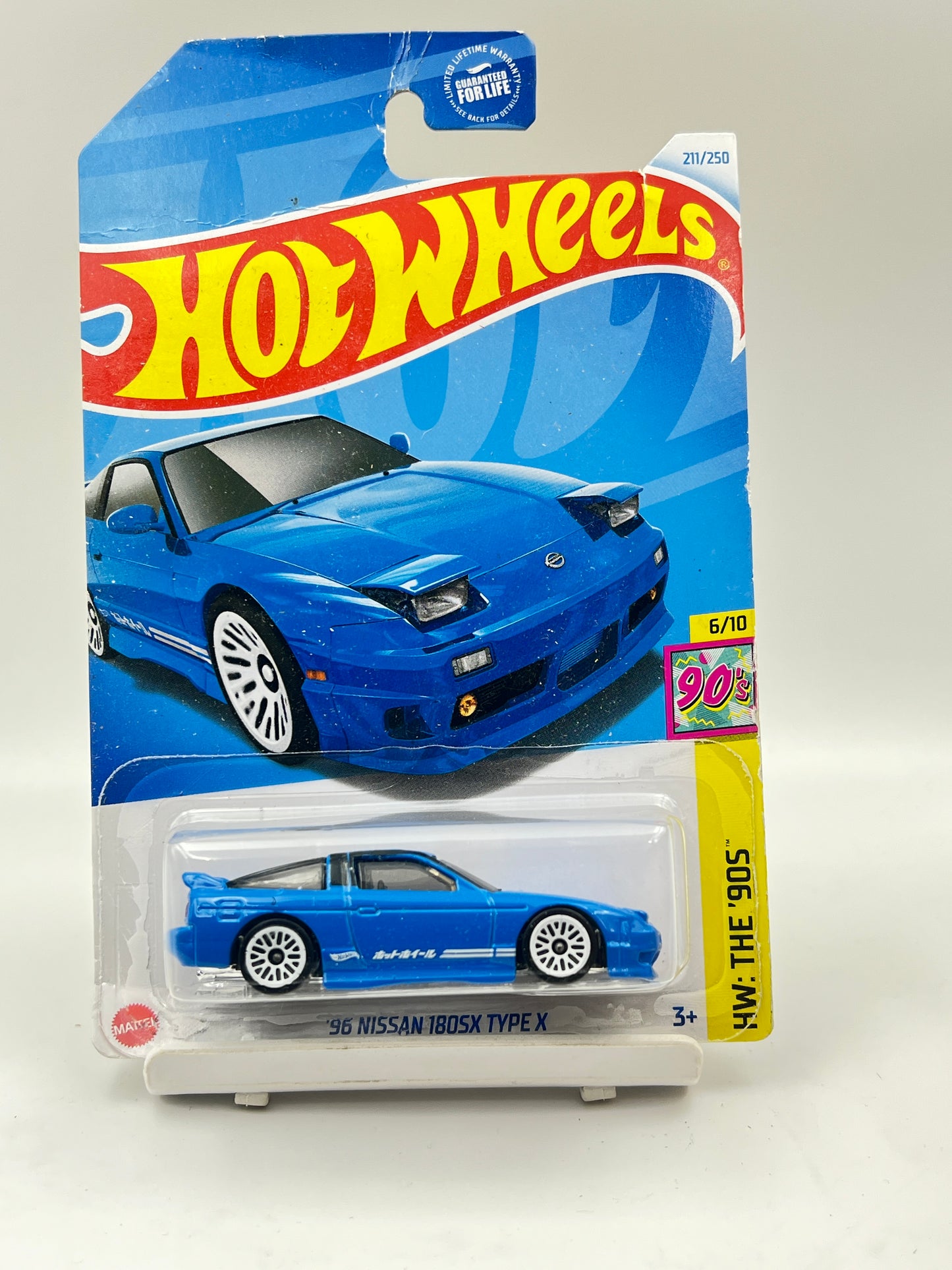 DAMAGED CARD - IMPORTED - HOT WHEELS - 96 NISSAN 180SX TYPE X - 2G