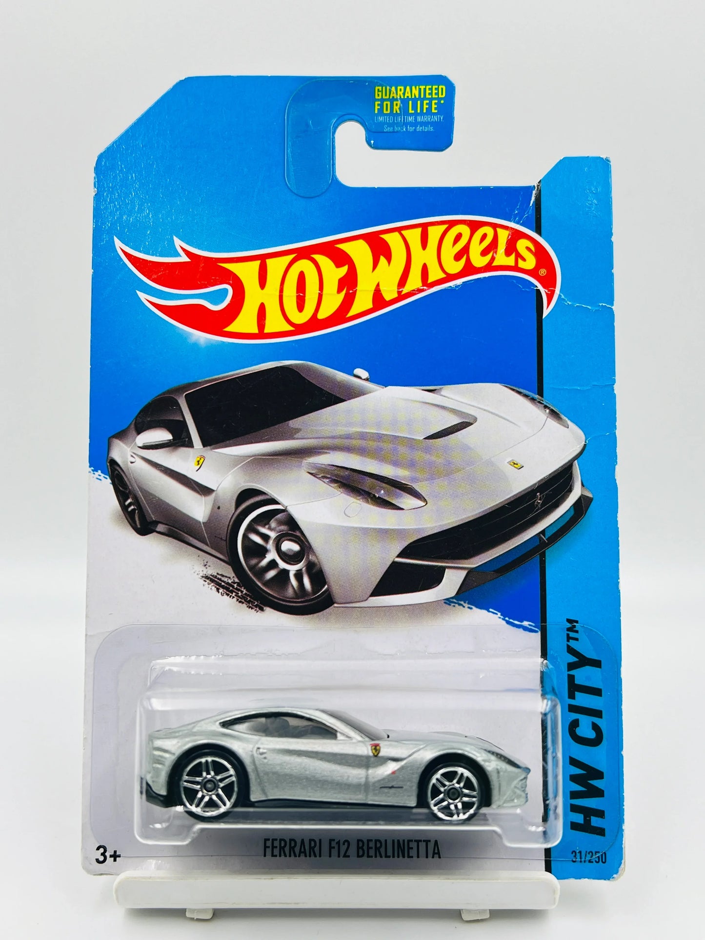 CREASED - HOT WHEELS - FERRARI F12 BERLINETTA - SILVER - 2A - Its Fun