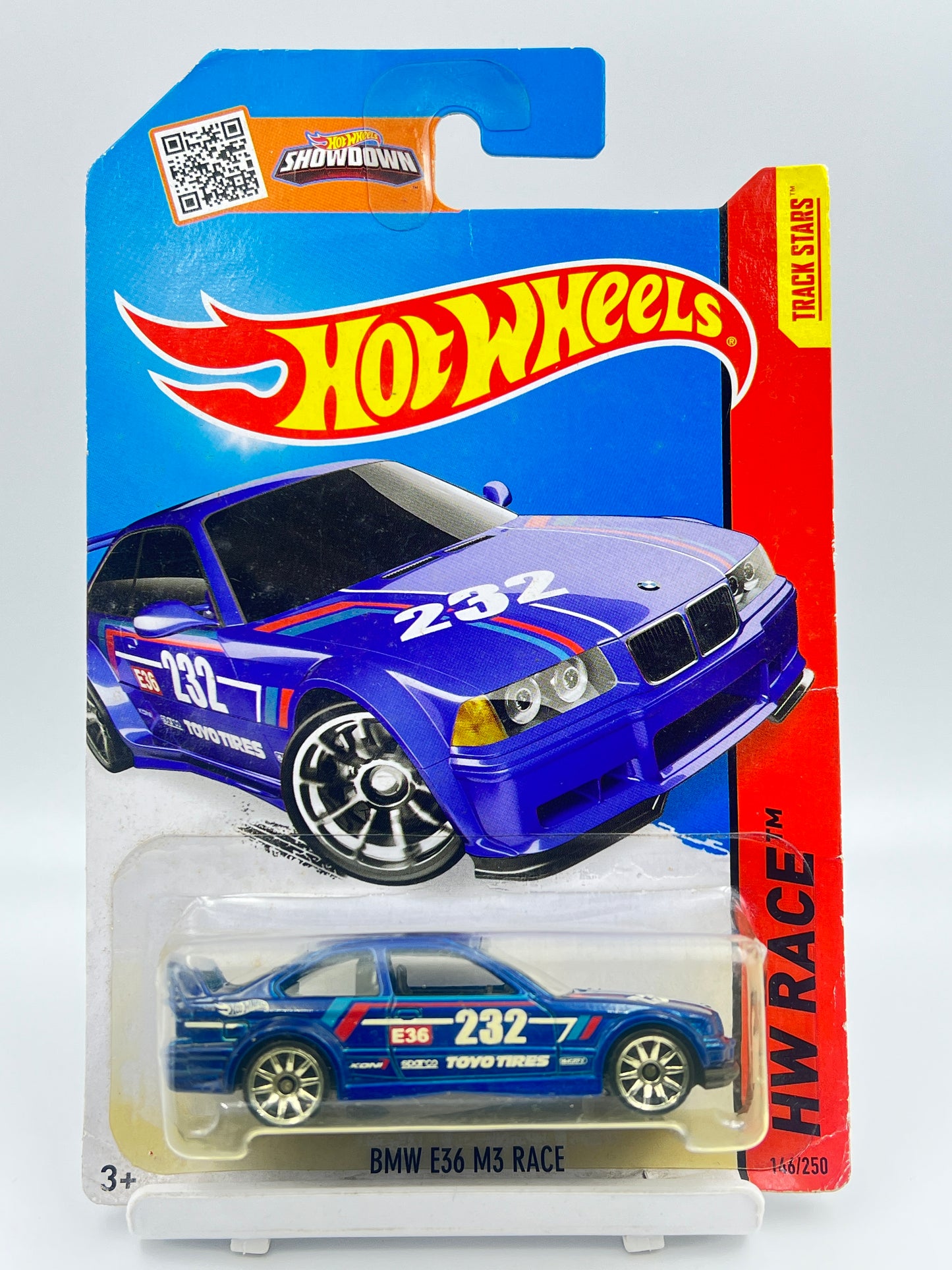 BLISTER SQUEEZE - HOT WHEELS - BMW E36 M3 RACE - BLUE - 1C