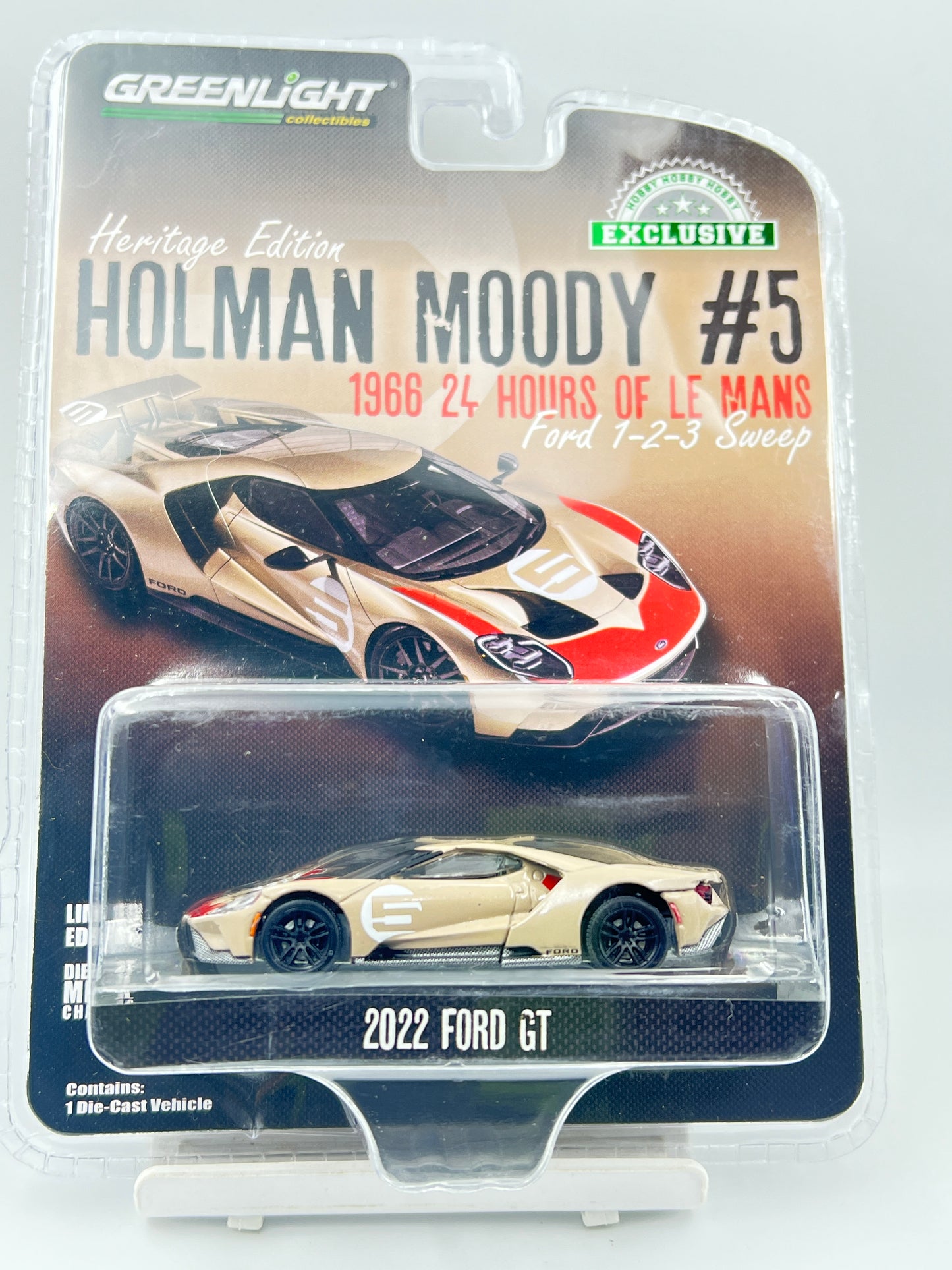 GREENLIGHT - 2022 FORD GT - HOLMAN MOODY #5 - 1966 24 HOURS OF LE MANS