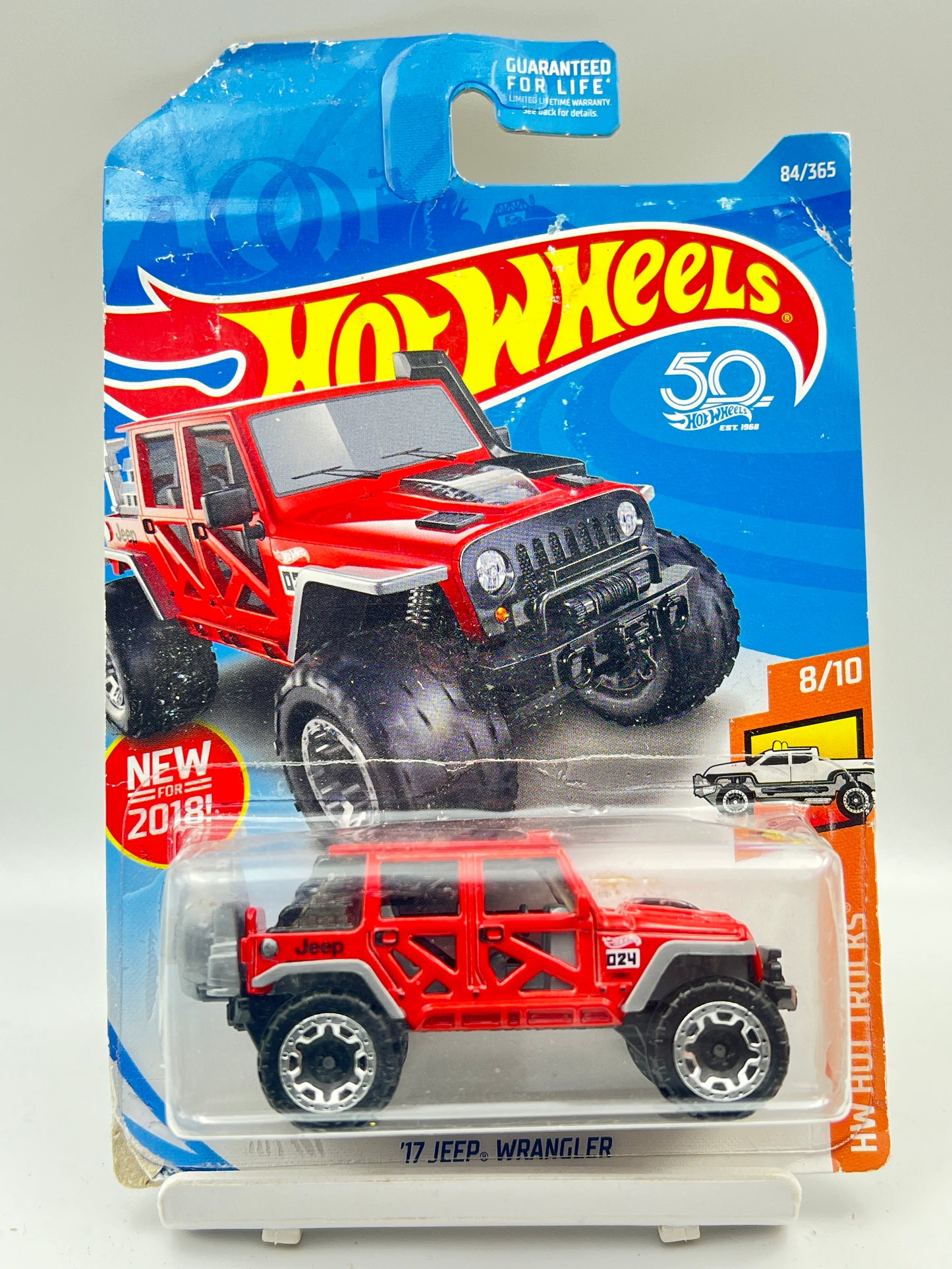 CARD AND BLISTER DAMAGE - 17 JEEP WRANGLER - RED - 6E