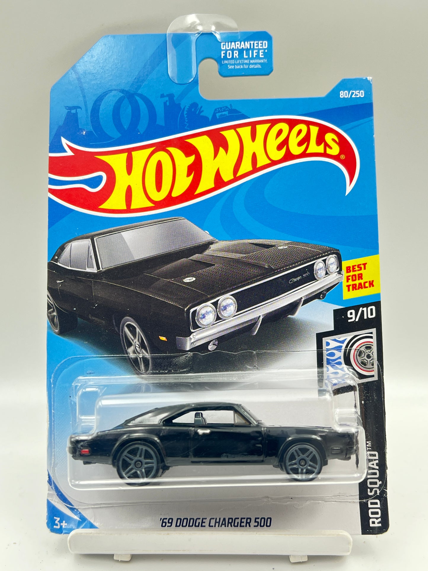 DAMAGED CARD - ( CARD AS IN PIC ) - IMPORTED - HOT WHEELS - 69 DODGE CHARGER 500 - 6D