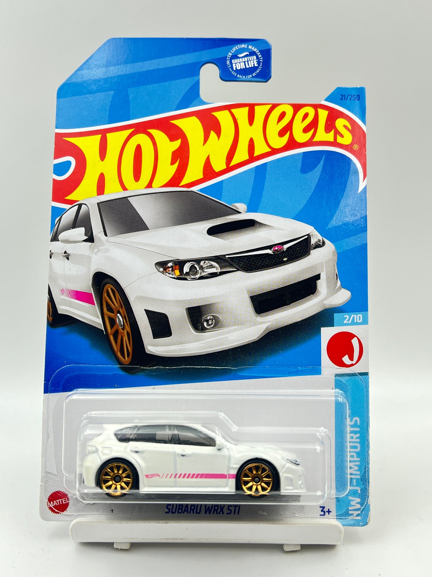 IMPORTED - HOT WHEELS - SUBARU WRX-STI - WHITE- 4C