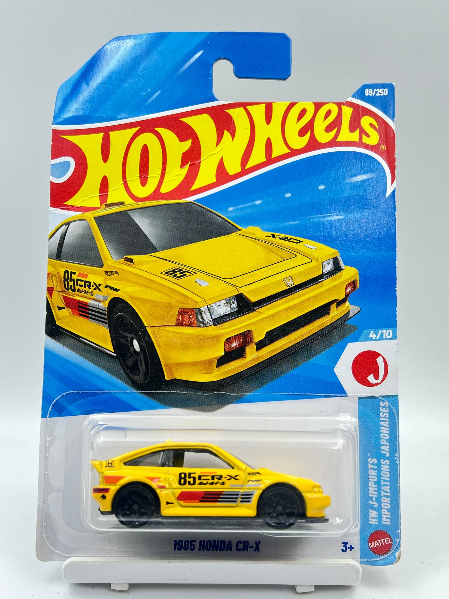 CREASED CARD - HOT WHEELS - 1985 HONDA CR-X - 6D