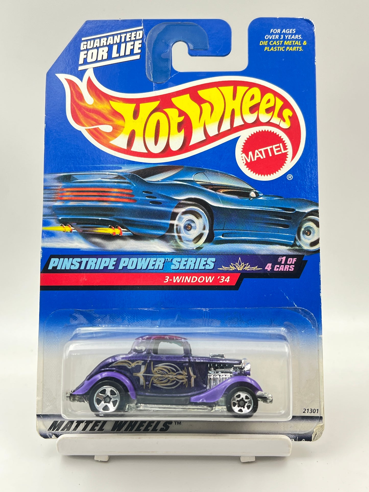 CREASED - FULL METAL - HOT WHEELS - 3 WINDOW 34 - 1B
