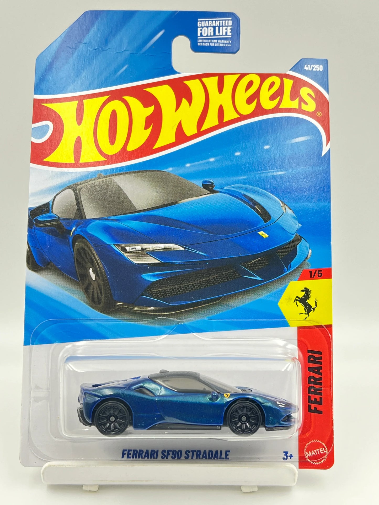 MILD CREASED - US IMPORTED - HOT WHEELS - FERRARI SF90 STRADALE - BLUE - ZX3 - Its Fun