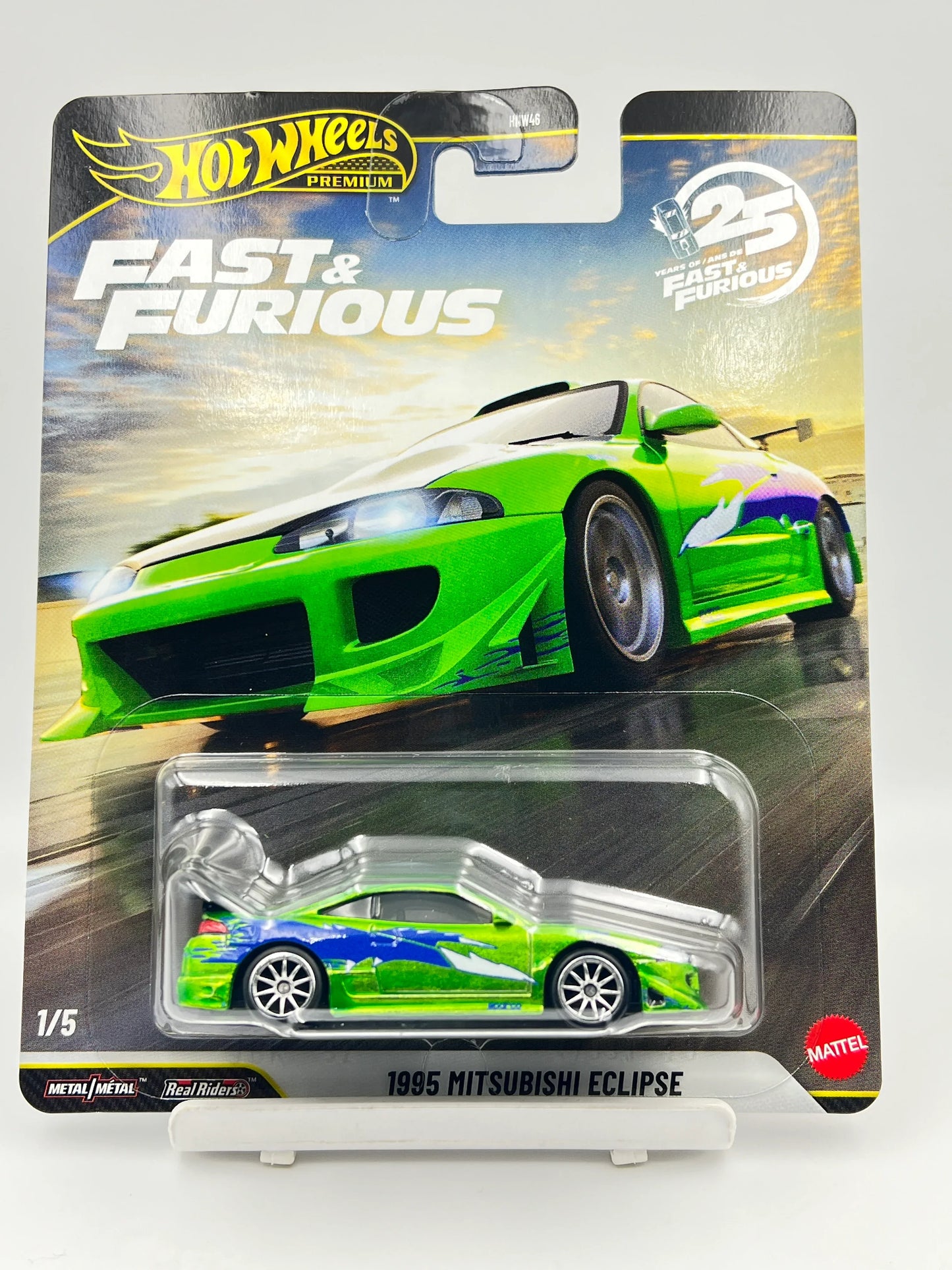 CHASE - HOT WHEELS - 25 YEARS OF FAST AND FURIOUS - PREMIUM - 1995 MITSUBISHI ECLIPSE - WITH SPECTRAFLAME PAINT - 5B - Its Fun