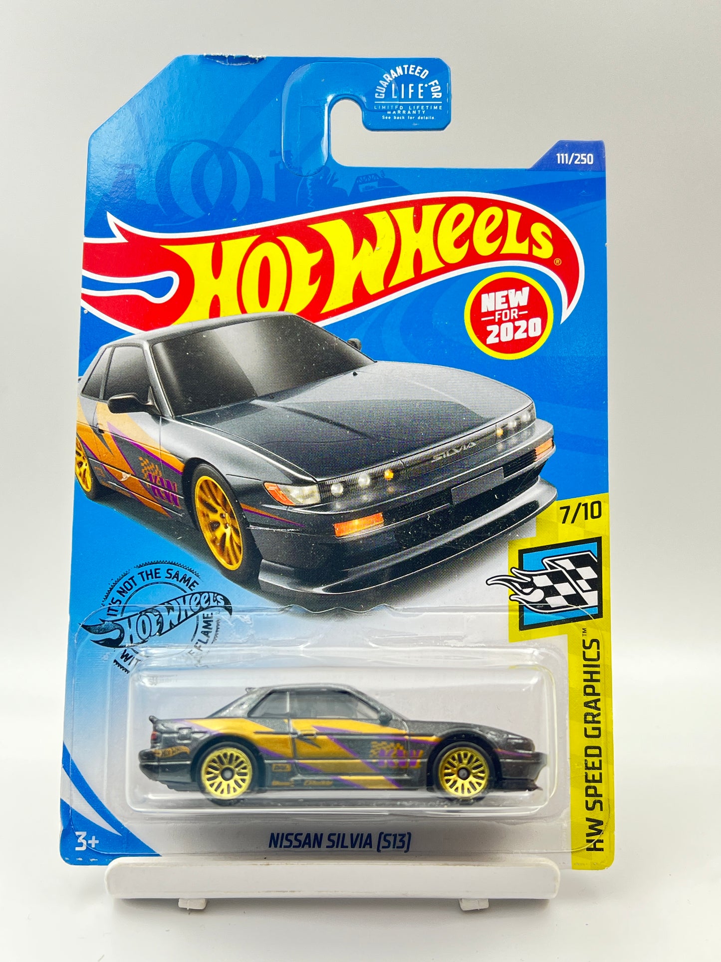 CREASED CARD - IMPORTED - HOT WHEELS - NISSAN SILVIA (S13) - GREY - 6E
