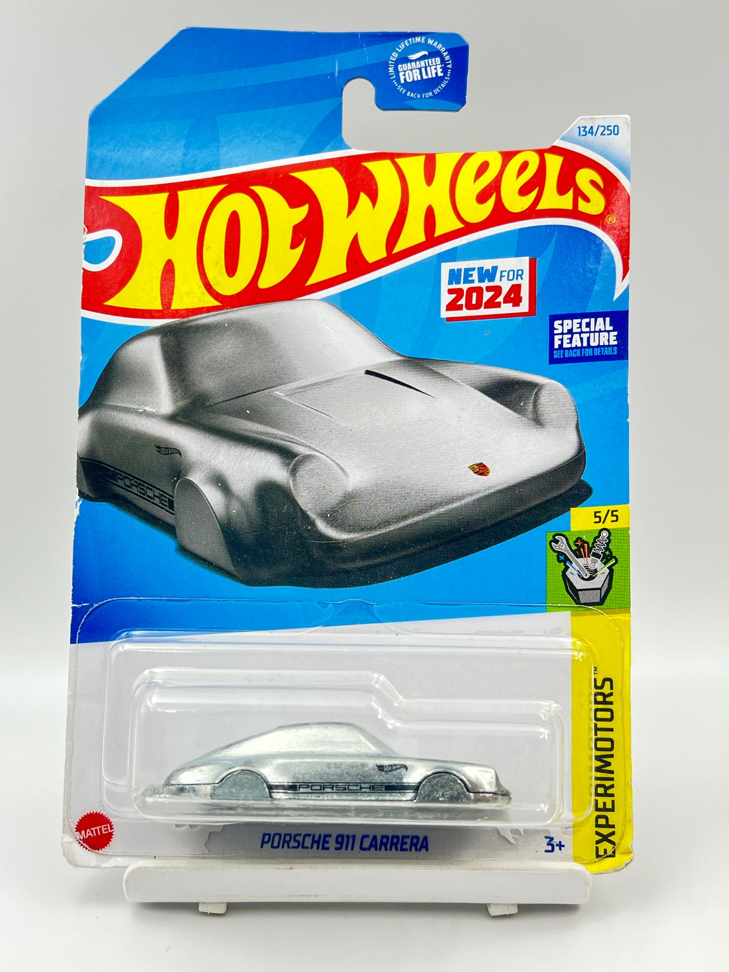 IMPORTED - HOT WHEELS - PORSCHE 911 CARRERA - KEYCHAIN HOLDER - SILVER - 3A