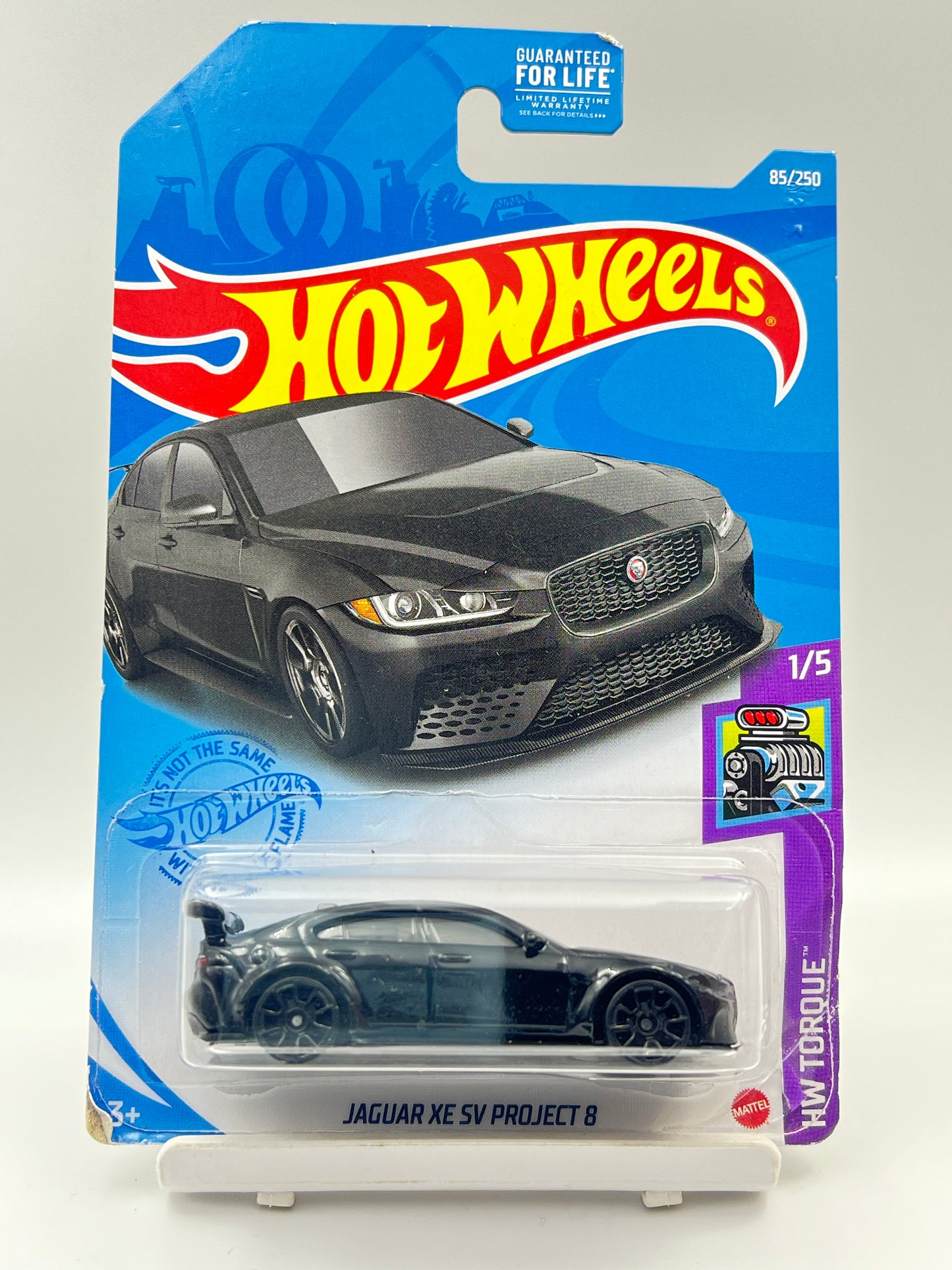 CORNER DAMAGE - IMPORTED - HOT WHEELS - JAGUAR XE SV PROTECT 8 - BLACK - 6A