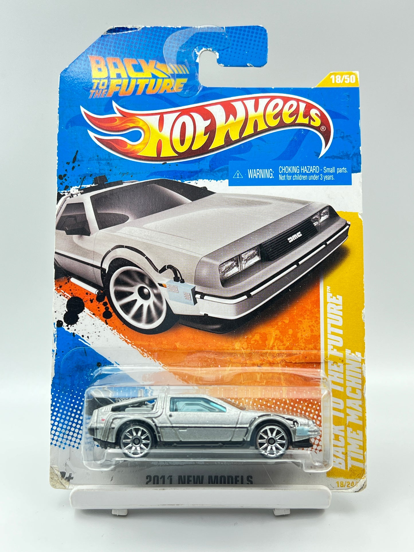DAMAGED CARD - HOT WHEELS - BACK TO THE FUTURE TIME MACHINE - 7A