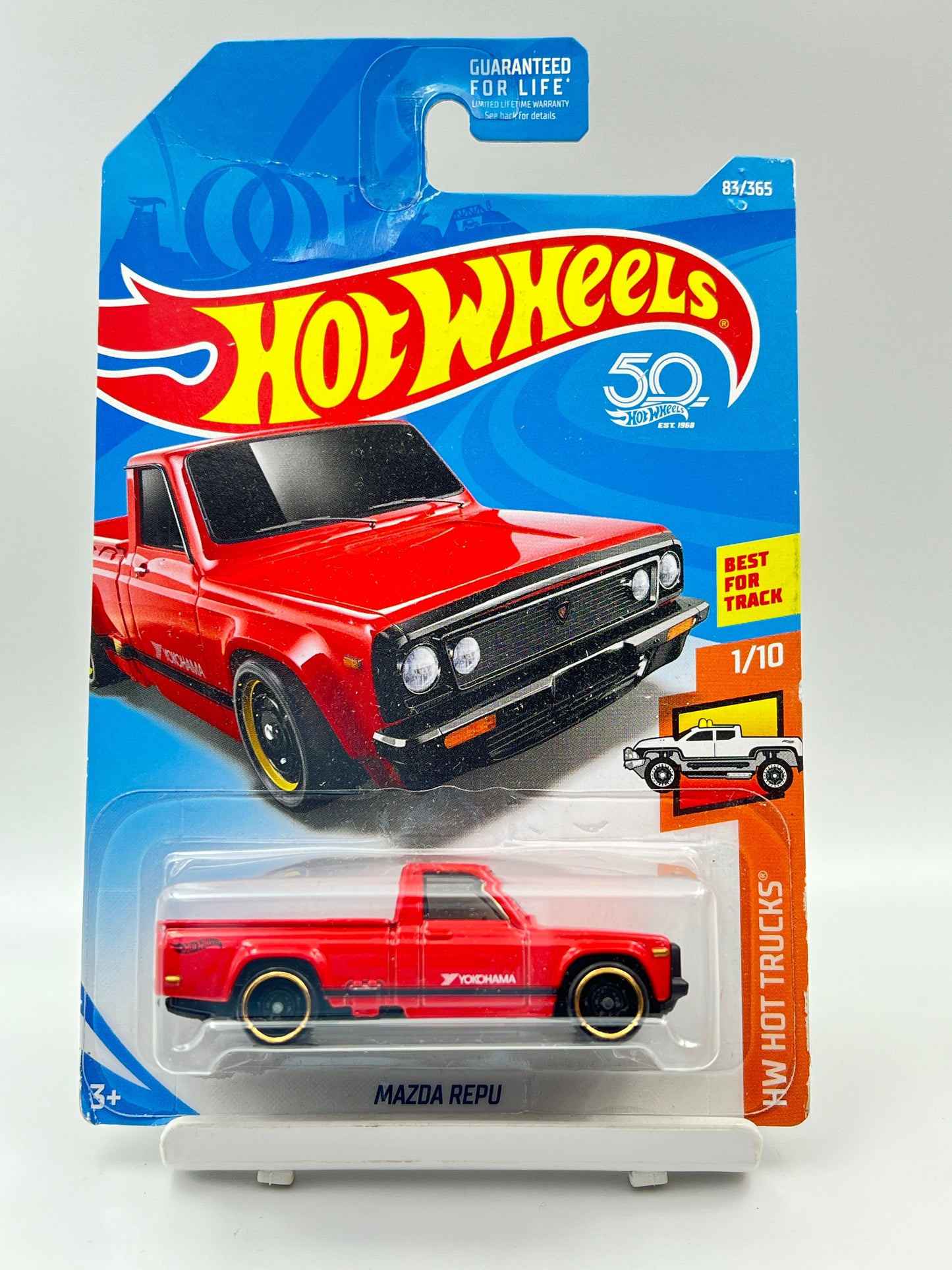 CREASED CARD - IMPORTED - HOT WHEELS - MAZDA REPU - RED - 7A