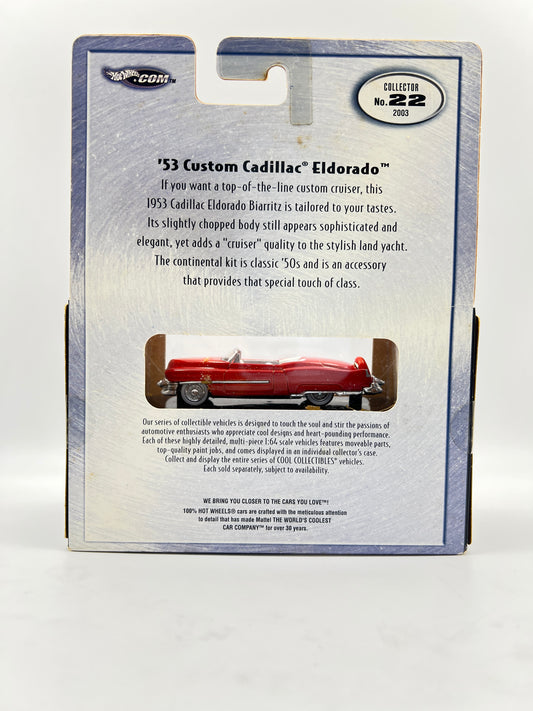 HOT WHEELS ORIGINALS - 53 CUSTOM CADILLAC ELDORADO - ACRYLIC CASE SEALED - RUBBER BAND RESIDUE DUE TO AGEING