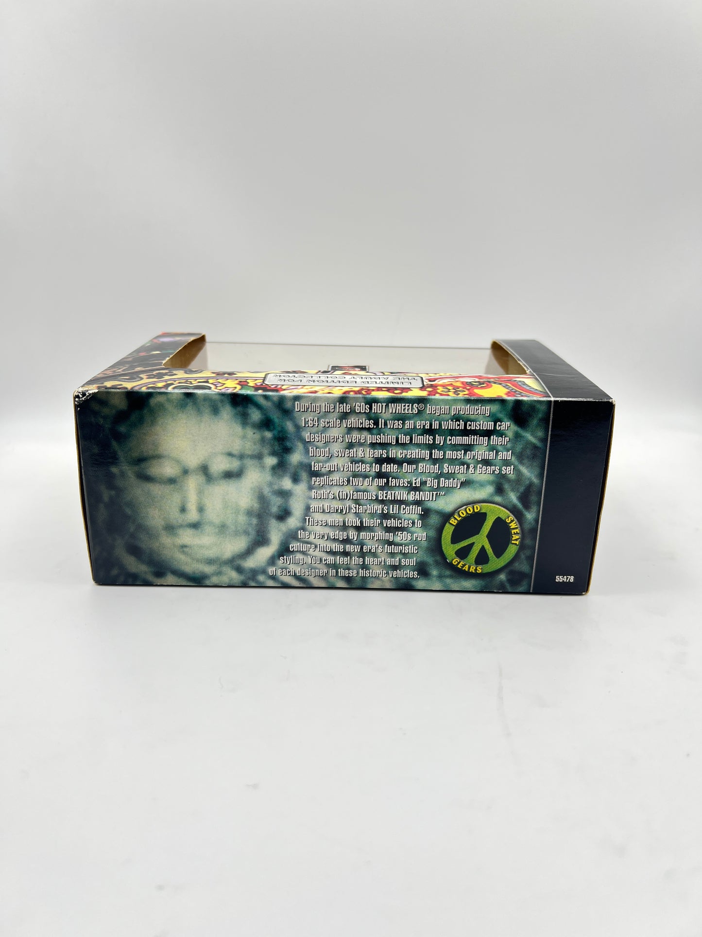 LIMITED EDITION HOT WHEELS ORIGINALS - BEATNIK BANDIT / LIL COFFIN - ACRYLIC CASE SEALED - DUAL CARS - RUBBER BAND RESIDUE DUE TO AGEING