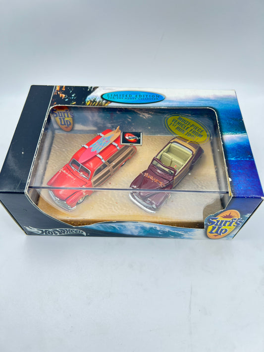 HOT WHEELS ORIGINALS - TWIN PACK - 46 FORD WOODY / 46 FORD RAGTOP - ACRYLIC CASE SEALED - RUBBER BAND RESIDUE DUE TO AGEING