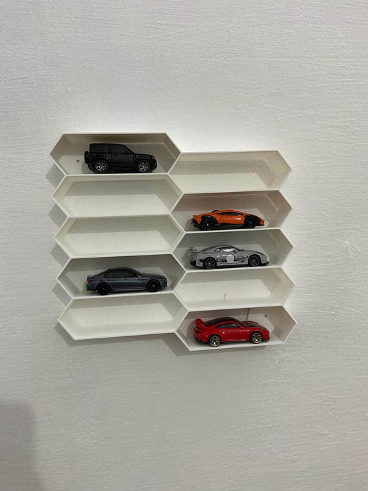 HONEYCOMB DESIGN WALL DECOR FOR 1:64 CARS - WHITE - Its Fun
