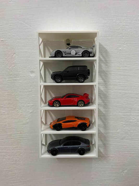 WALL HANGING STAND FOR 1:64 CARS - 1 UNIT - WHITE - Its Fun