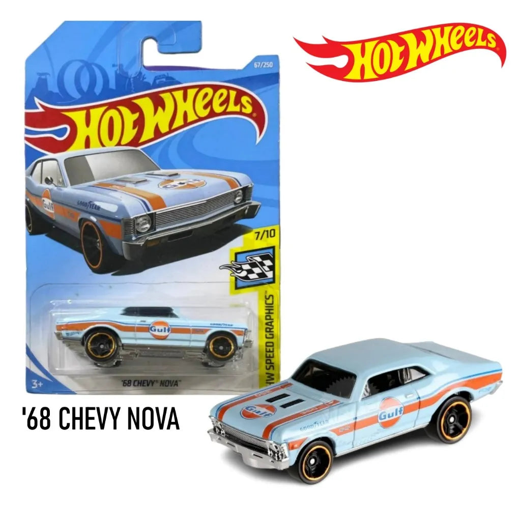 HOT WHEELS - GULF - 68 CHEVY NOVA - 6C
