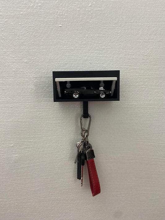 3D PRINTED GARAGE KEY HOLDER WITH OPENABLE DOOR - BLACK/WHITE - Its Fun